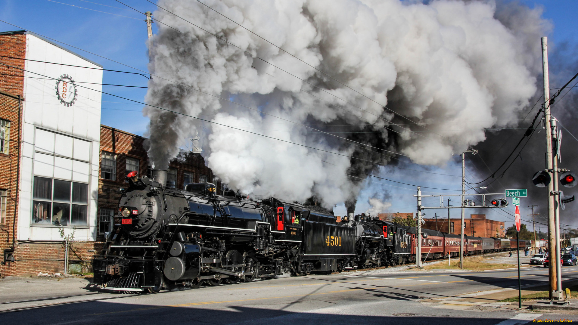 техника, паровозы, паровоз, рельсы