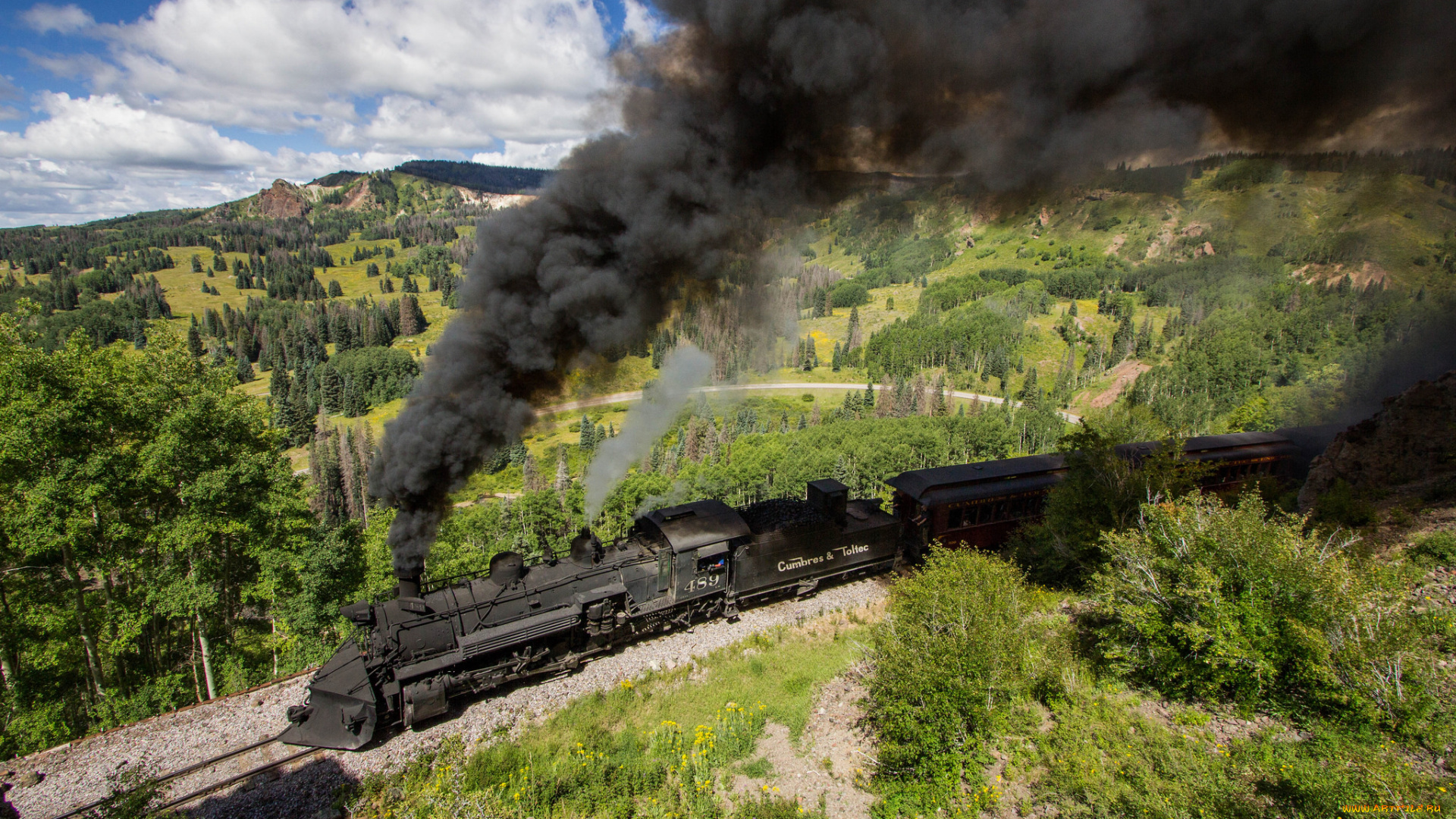 техника, паровозы, паровоз, рельсы