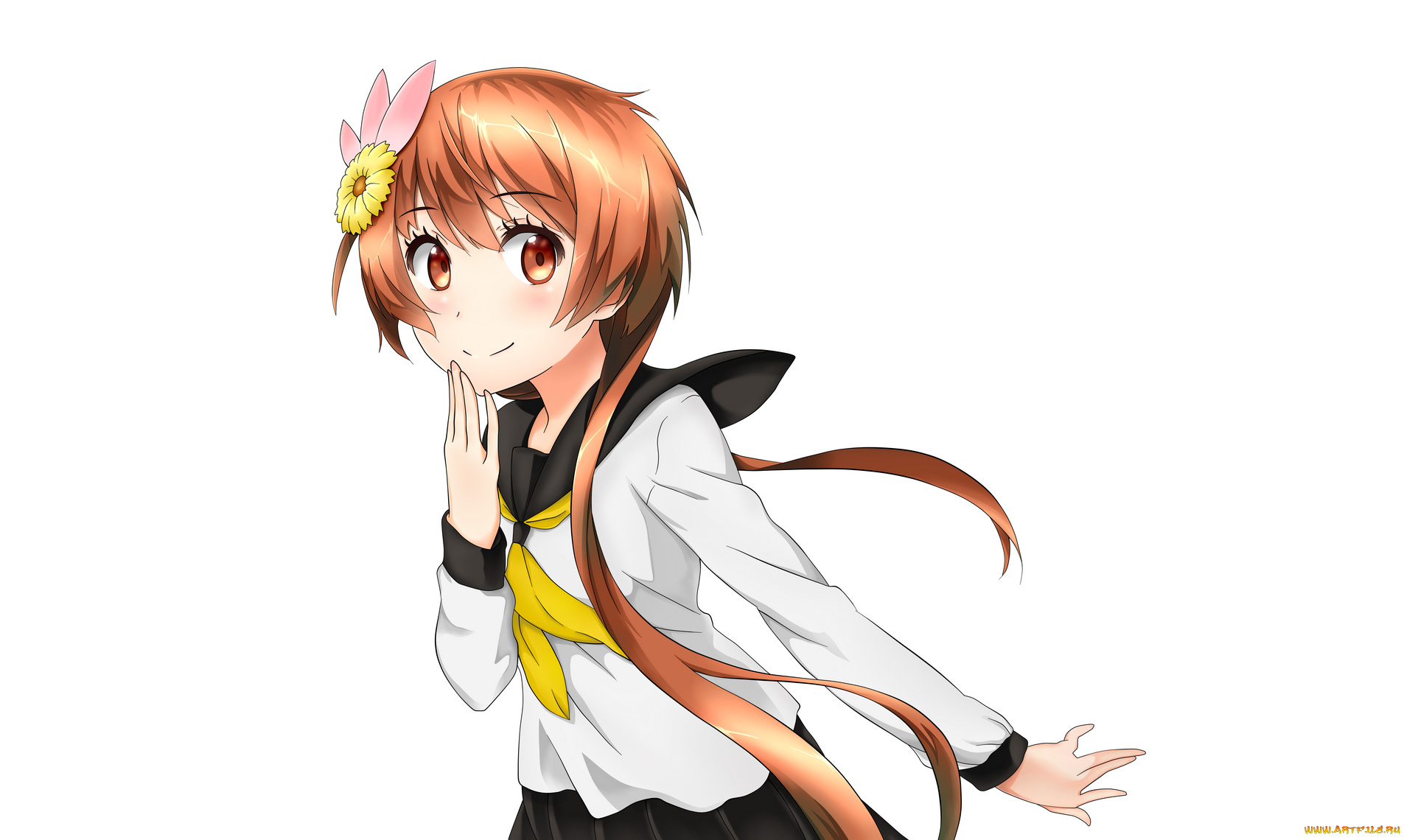 nisekoi, аниме, девушка, фон, взгляд