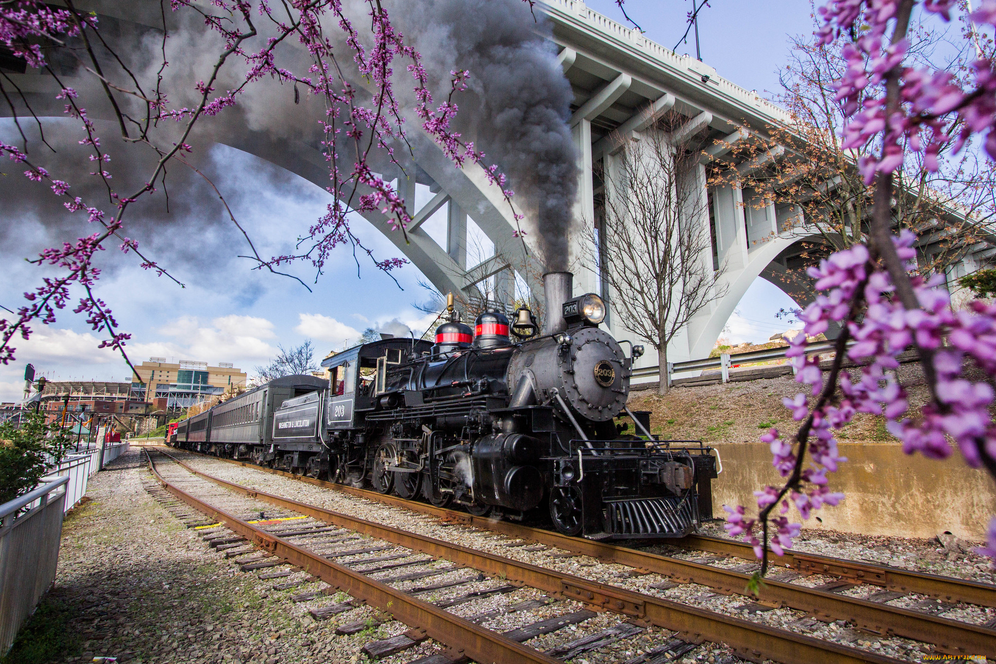 техника, паровозы, паровоз, рельсы