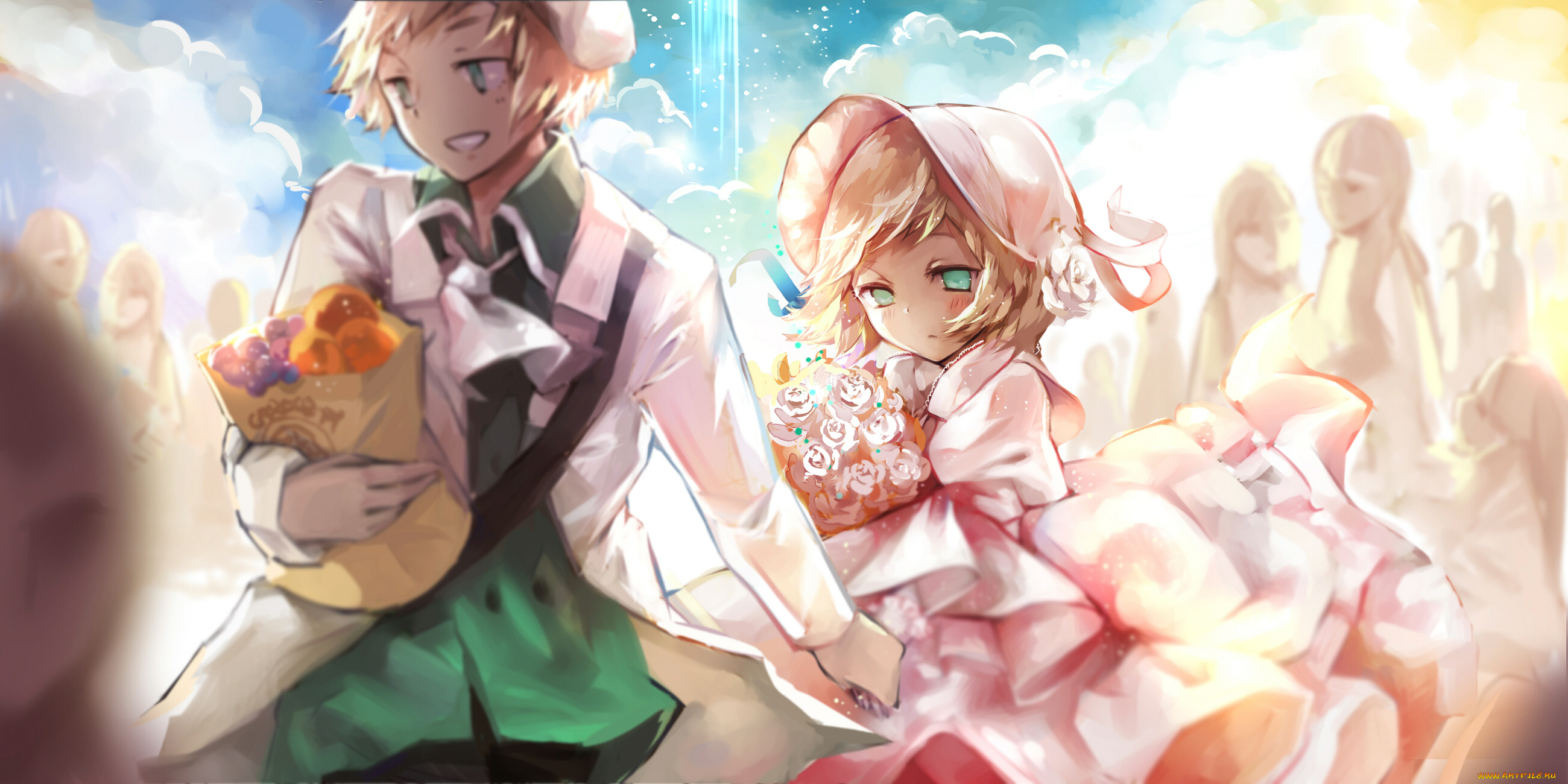 аниме, hetalia, , axis, powers, девочка, арт, парень