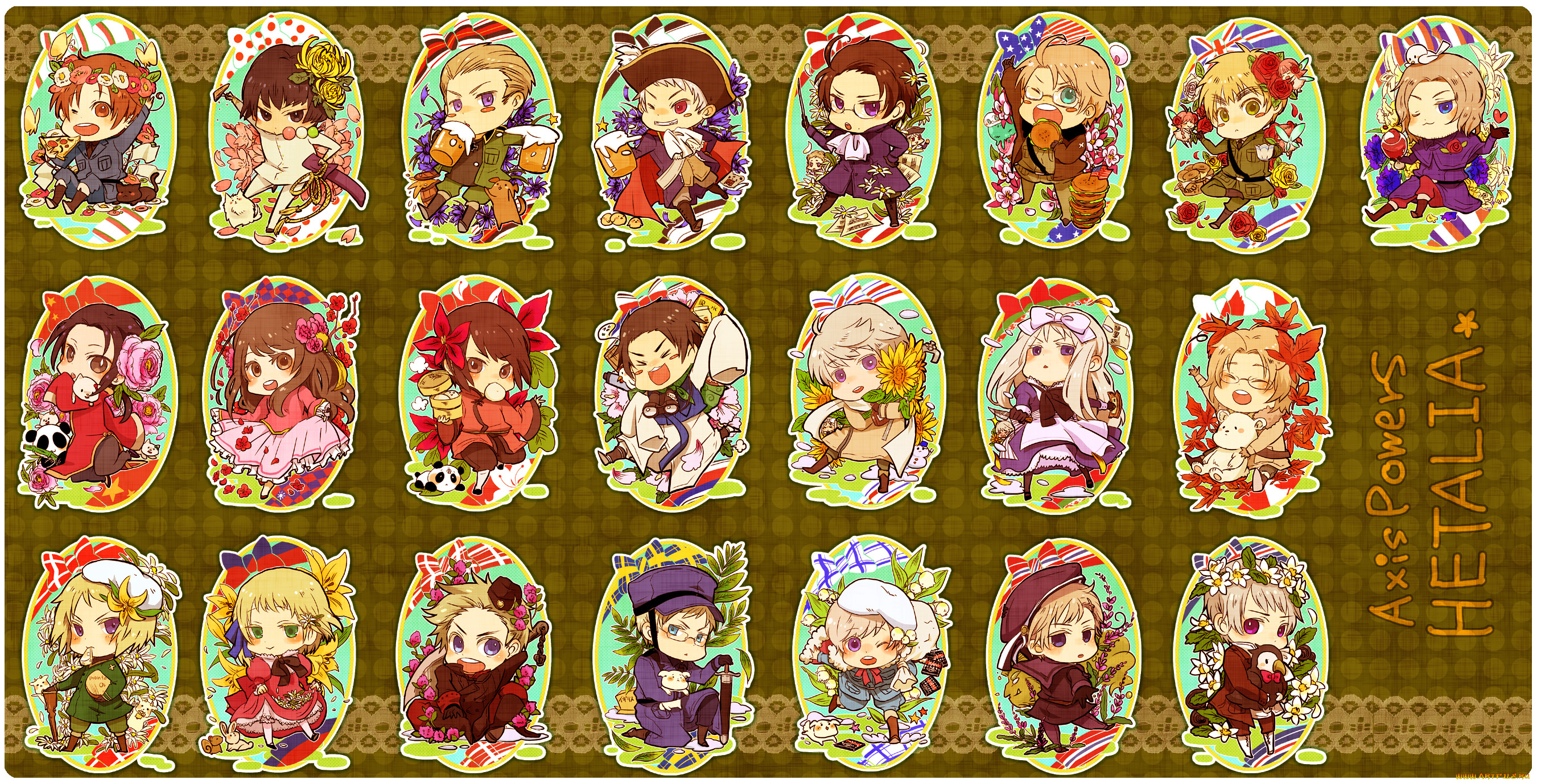 аниме, hetalia, , axis, powers, коллаж, арт
