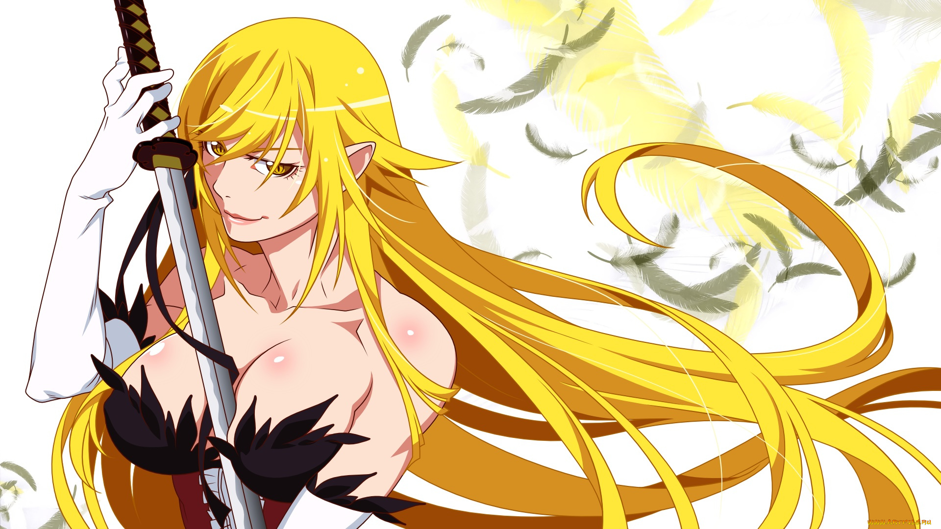 аниме, bakemonogatari, oshino, shinobu
