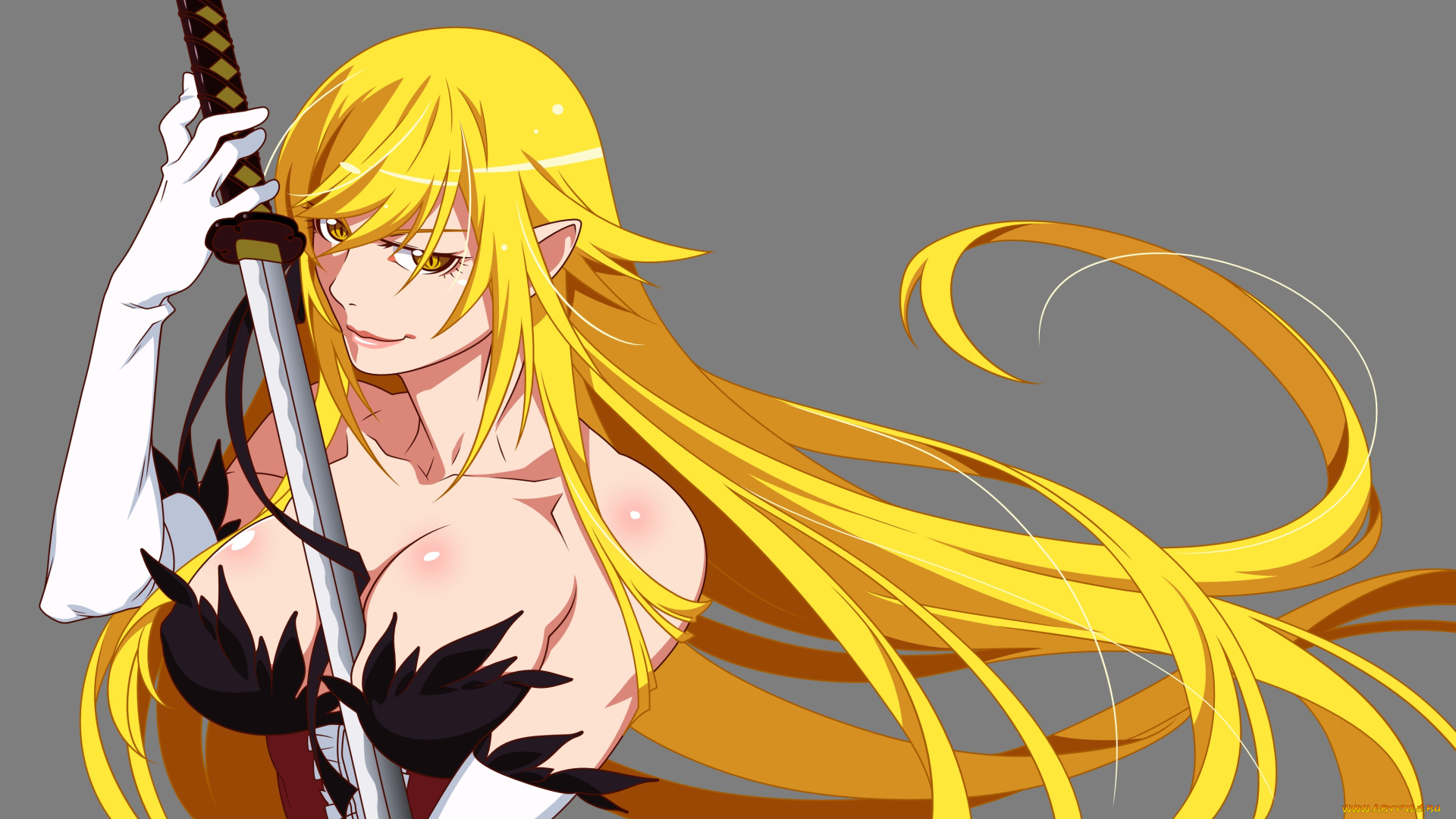 аниме, bakemonogatari, oshino, shinobu