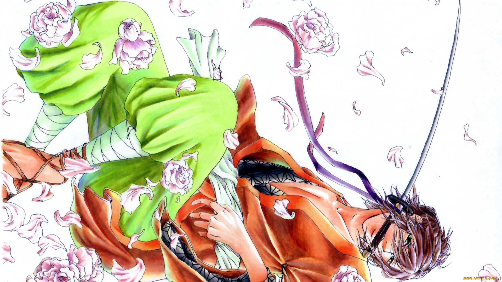 аниме, hakuouki, okita, souji