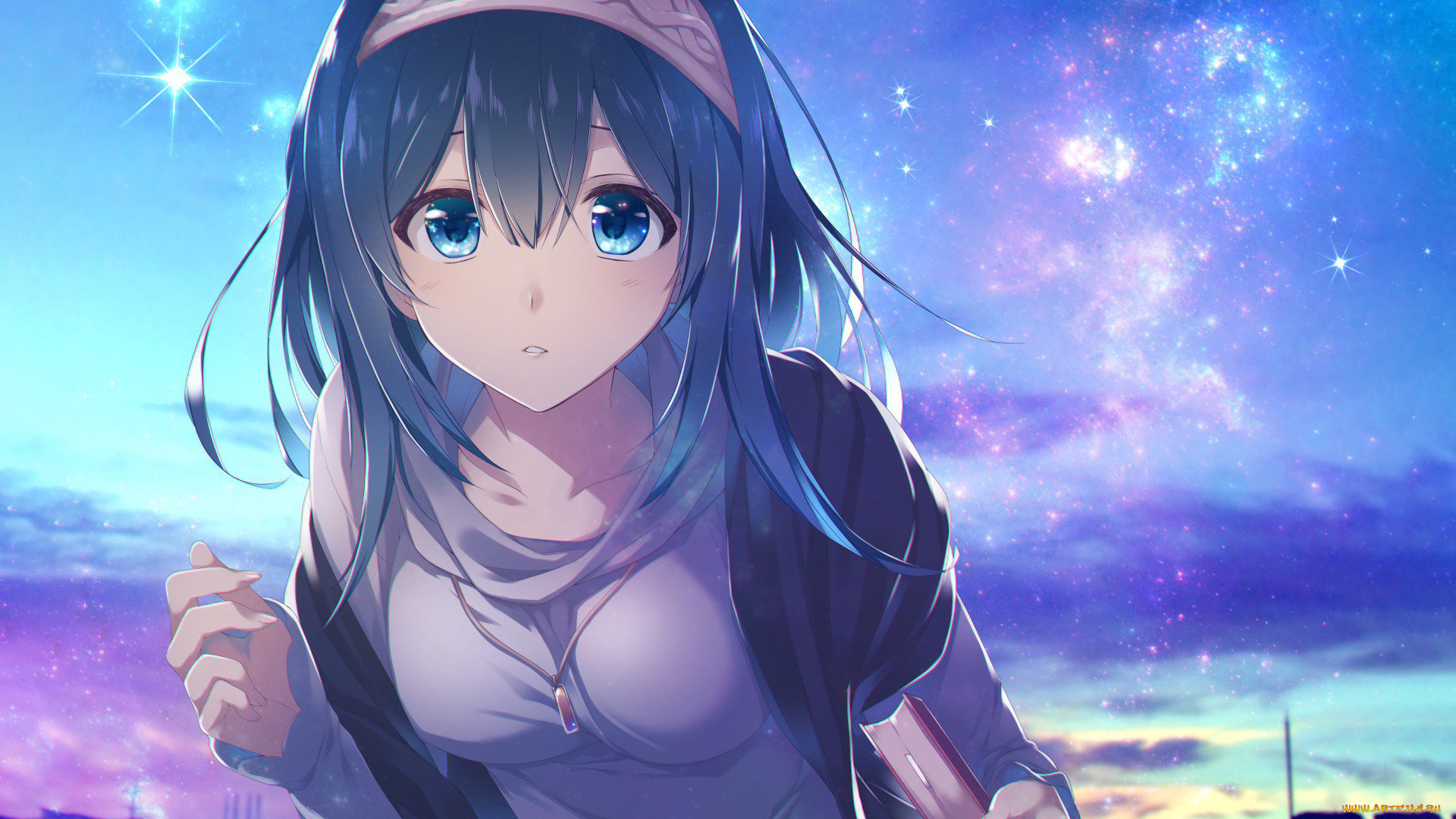 аниме, idolm@ster, взгляд, девушка, фон