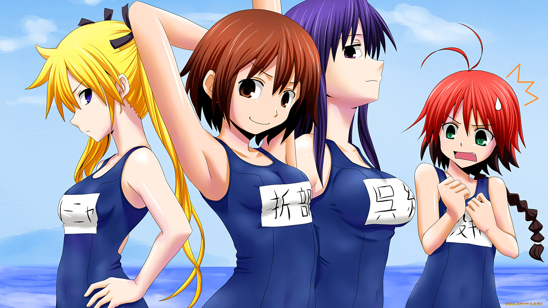 аниме, kill, bill, фон, девушки, взгляд