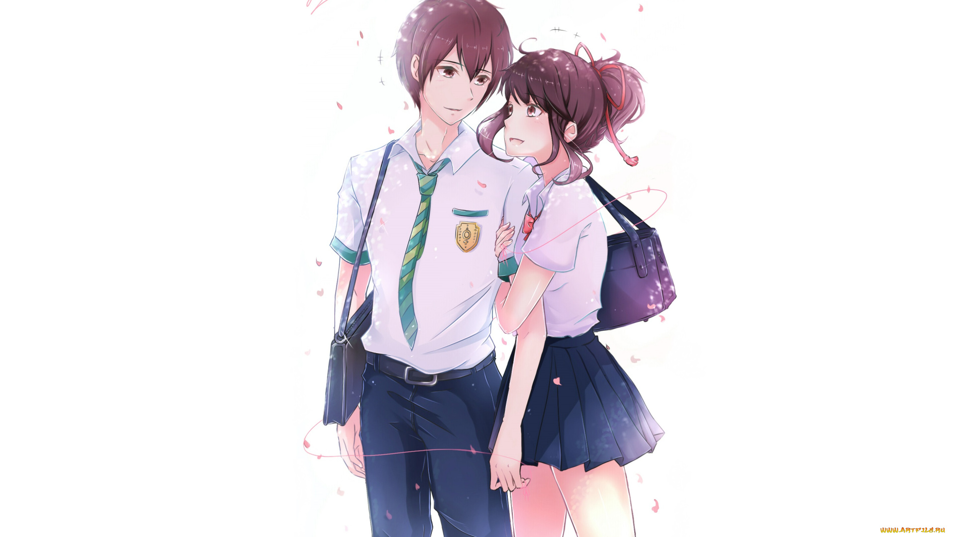 аниме, kimi, no, na, wa, miyamizu, mitsuha, tachibana, taki