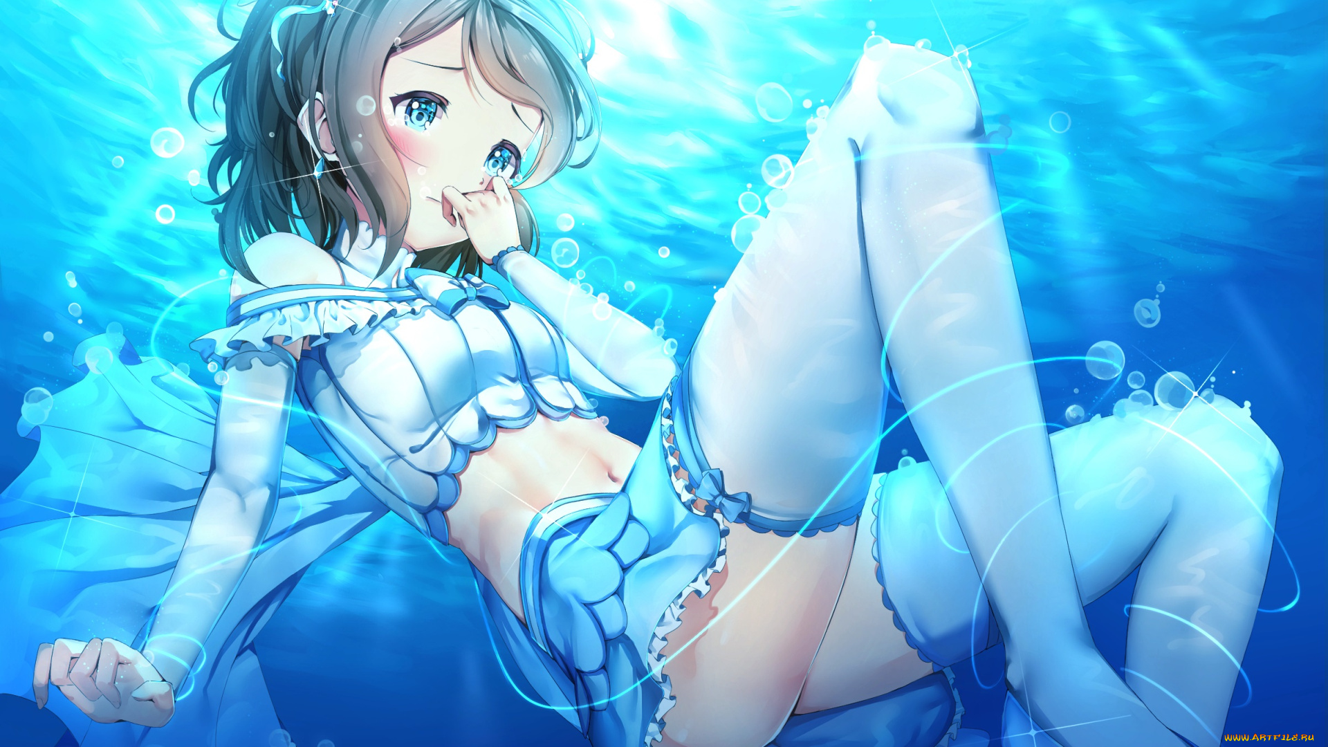 аниме, love, live, , school, idol, project, девушка, watanabe, you