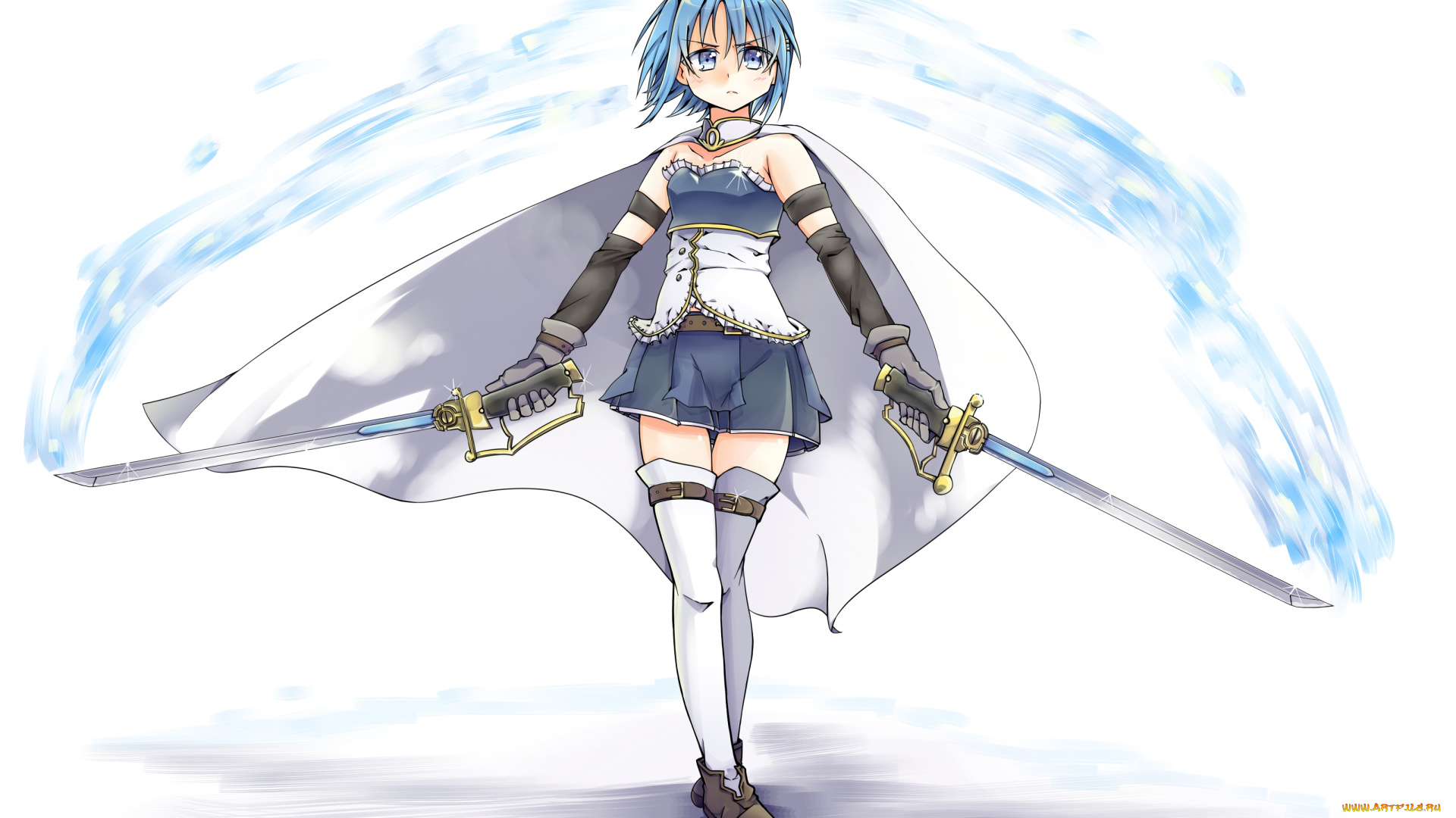 аниме, mahou, shoujo, madoka, magika, девушка, фон, взгляд