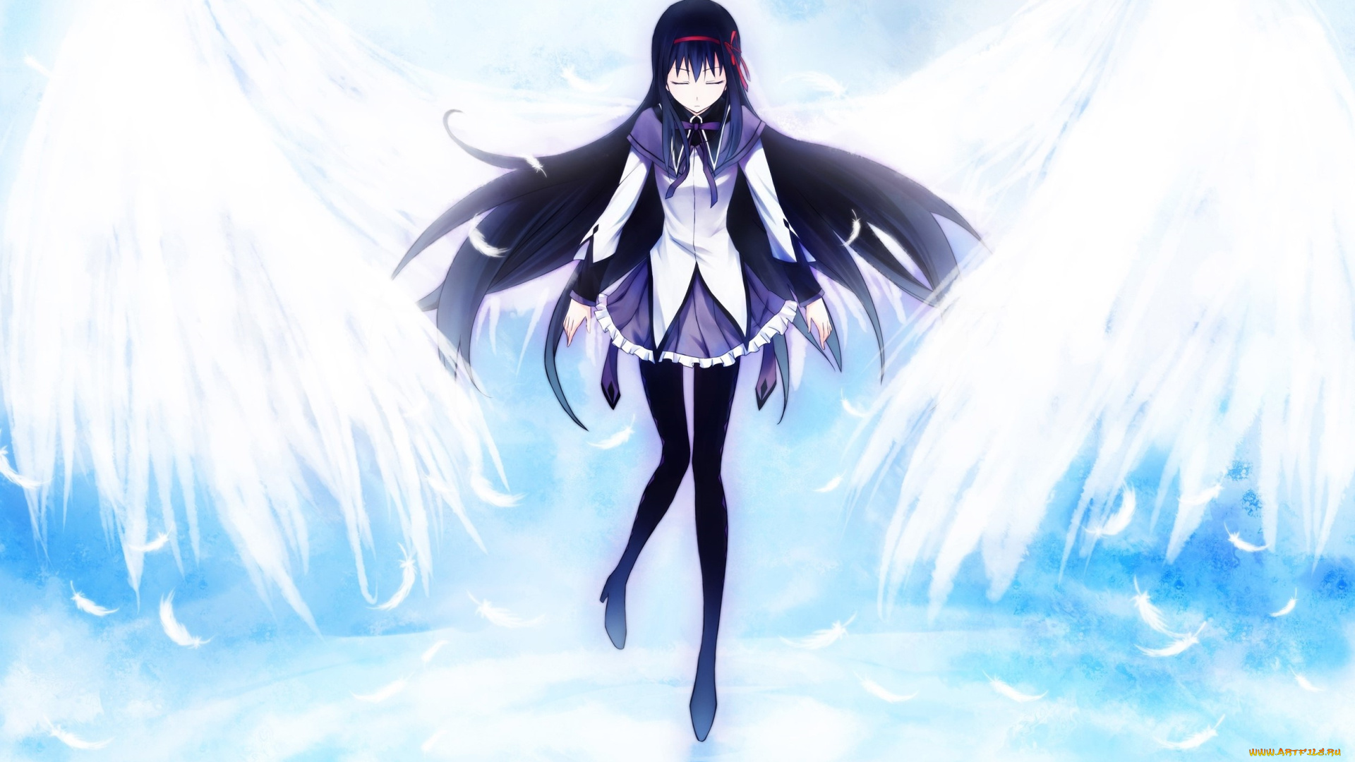 аниме, mahou, shoujo, madoka, magika, девушка, фон, взгляд