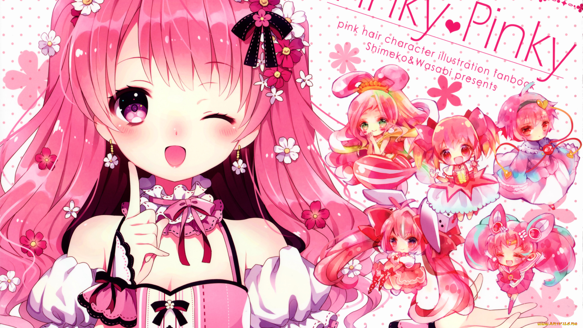 аниме, mahou, shoujo, madoka, magika, фон, взгляд, девушка