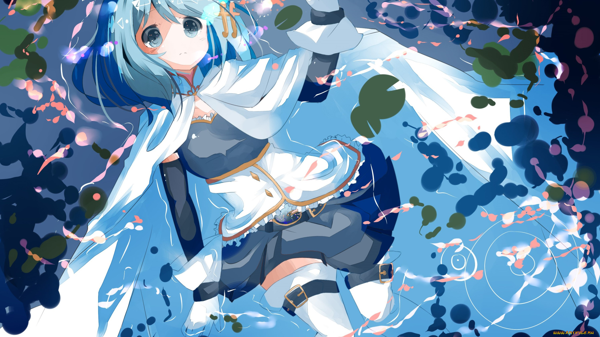 аниме, mahou, shoujo, madoka, magika, фон, взгляд, девушка