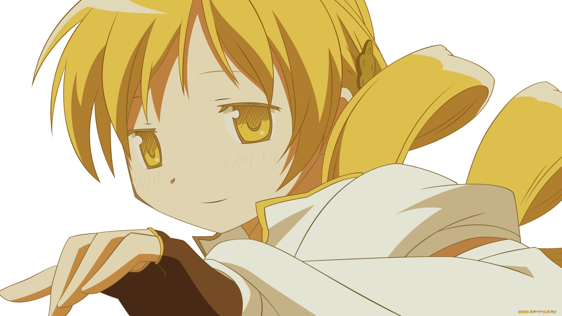 аниме, mahou, shoujo, madoka, magika, взгляд, девушка, фон