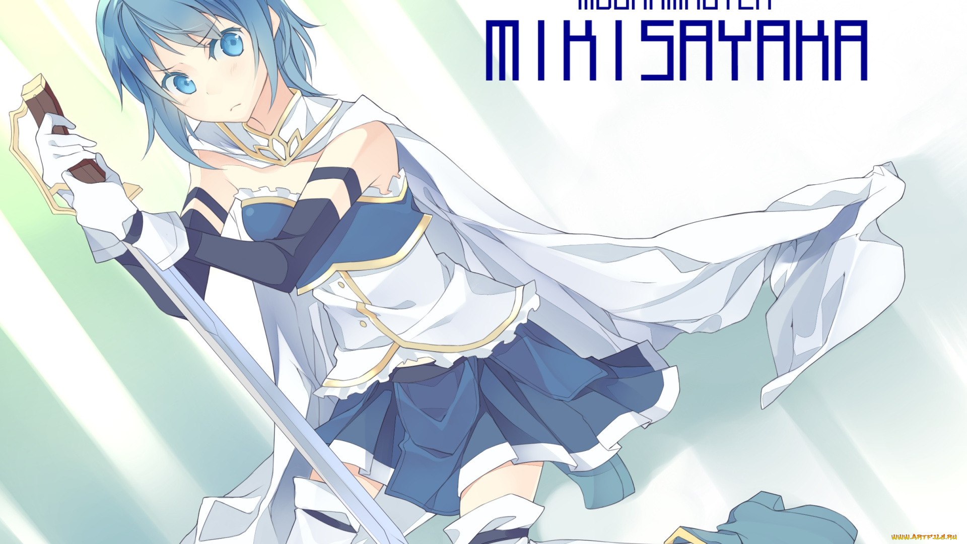 аниме, mahou, shoujo, madoka, magika, взгляд, фон, девушка