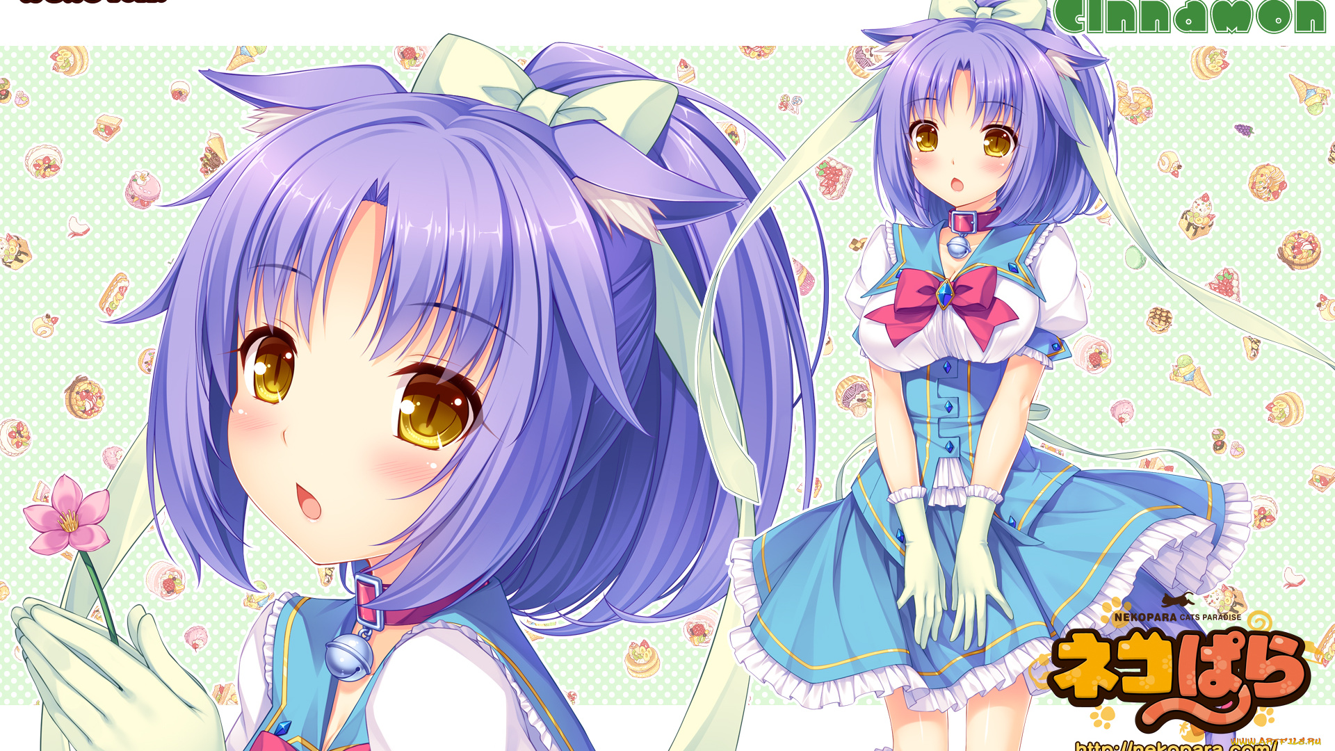 аниме, nekopara, взгляд, фон, девушка