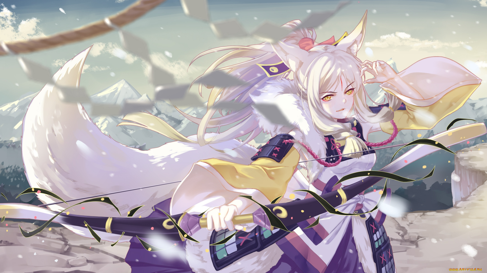 аниме, onmyouji, onmyoji, bai, lang