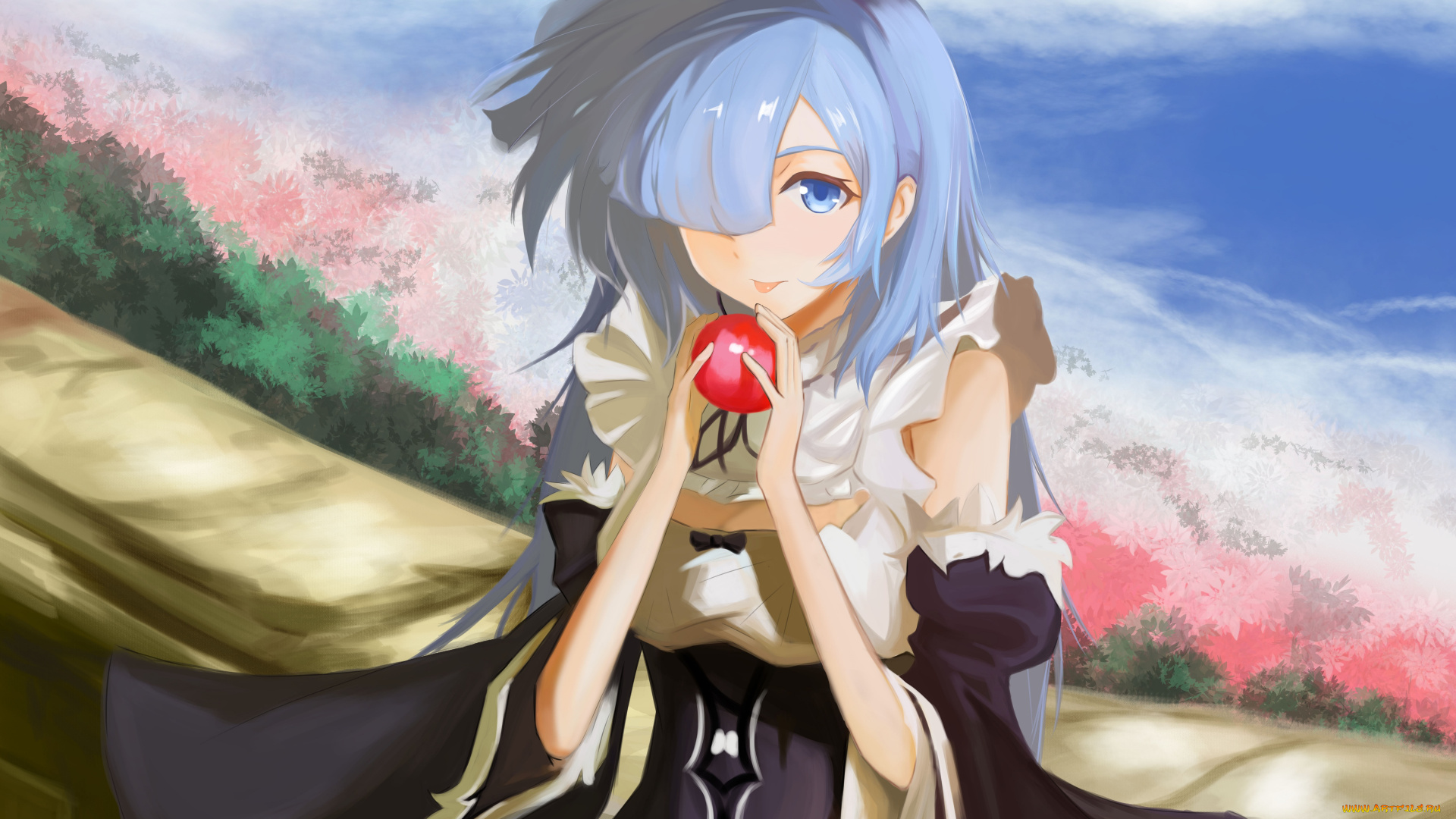 аниме, re, , zero, kara, hajimeru, isekai, seikatsu, рем