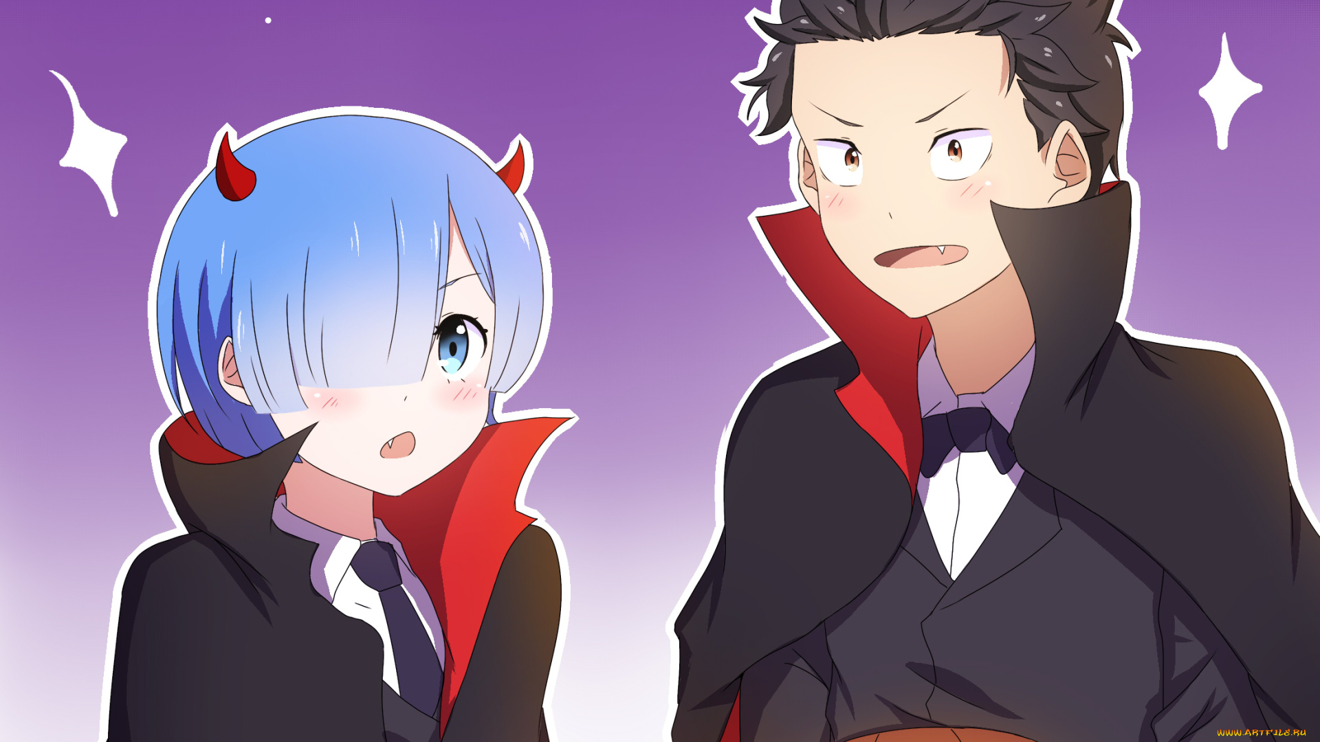 аниме, re, , zero, kara, hajimeru, isekai, seikatsu, субару, рем