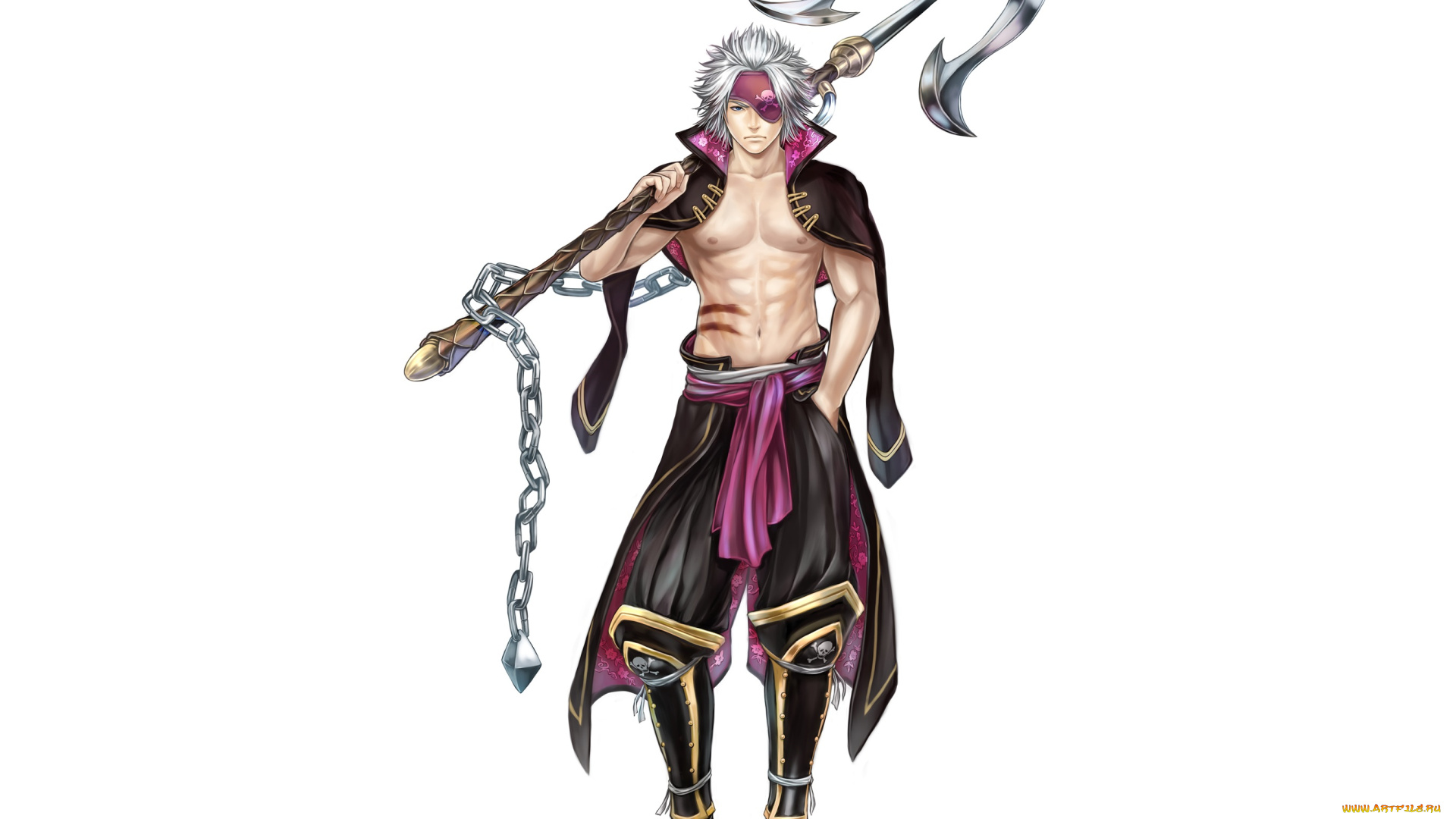 аниме, sengoku, basara, motochika