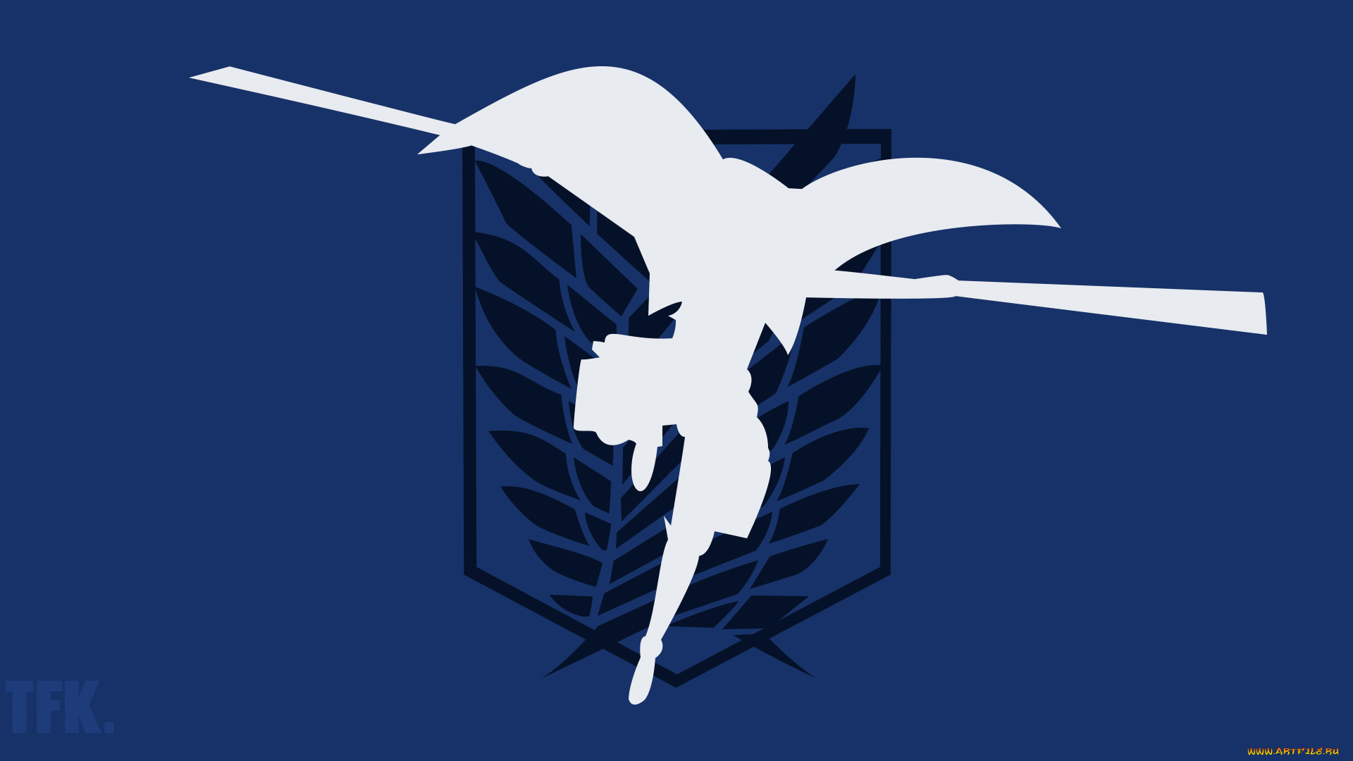 аниме, shingeki, no, kyojin, силуэт