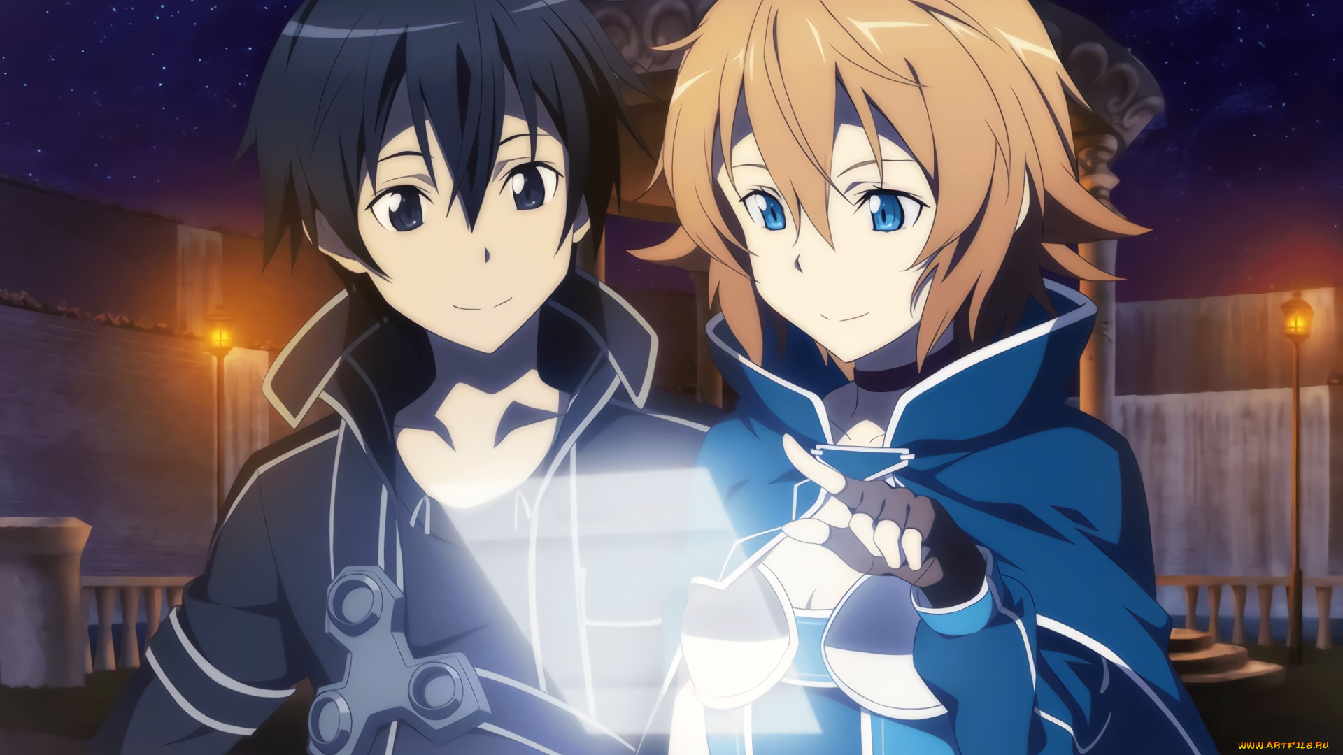 аниме, sword, art, online, девушка, взгляд, фон