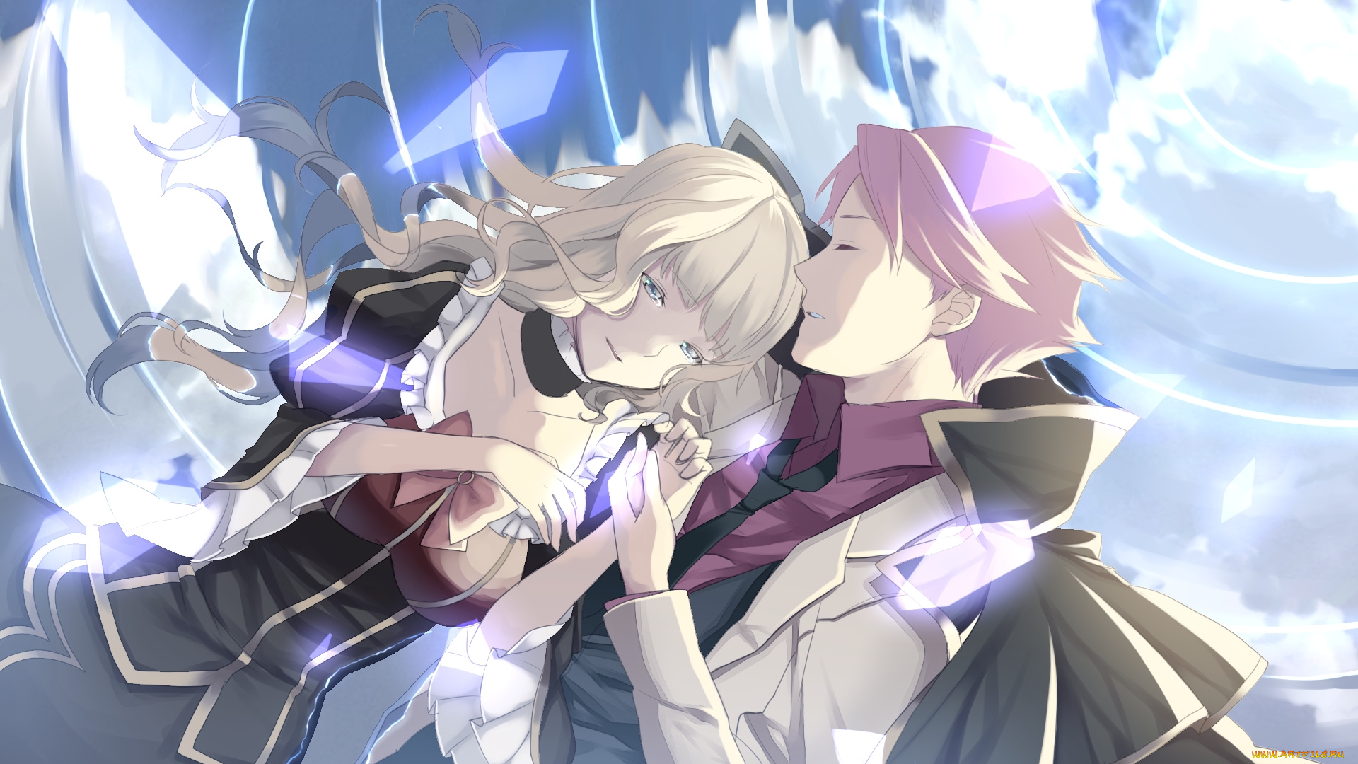 аниме, umineko, no, naku, koro, ni, фон, девушка, взгляд