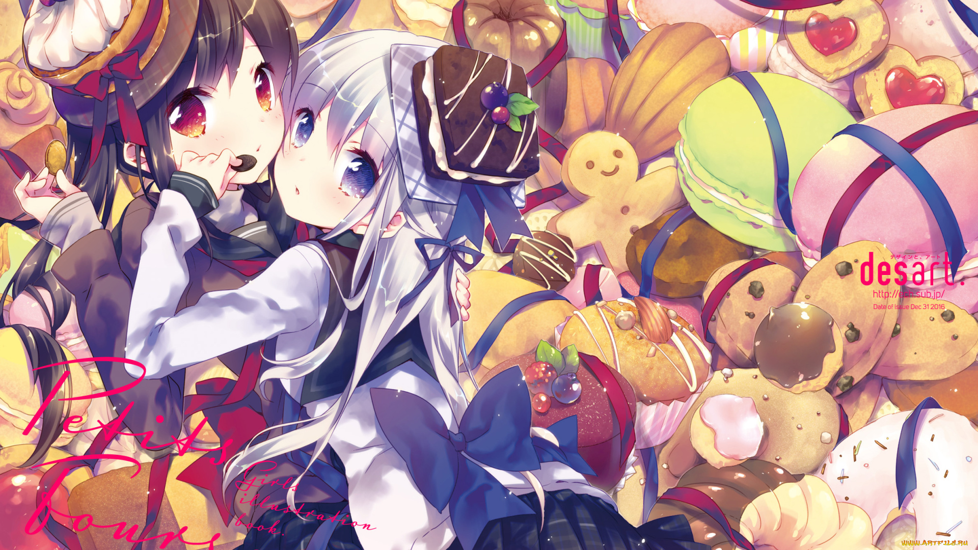 аниме, unknown, , другое, ech, девушки, сладости