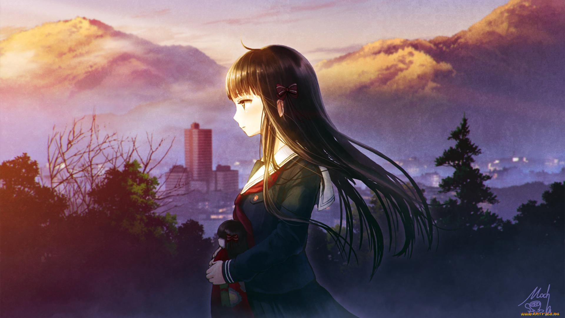 аниме, unknown, , другое, iwaihime, kurokami, toe