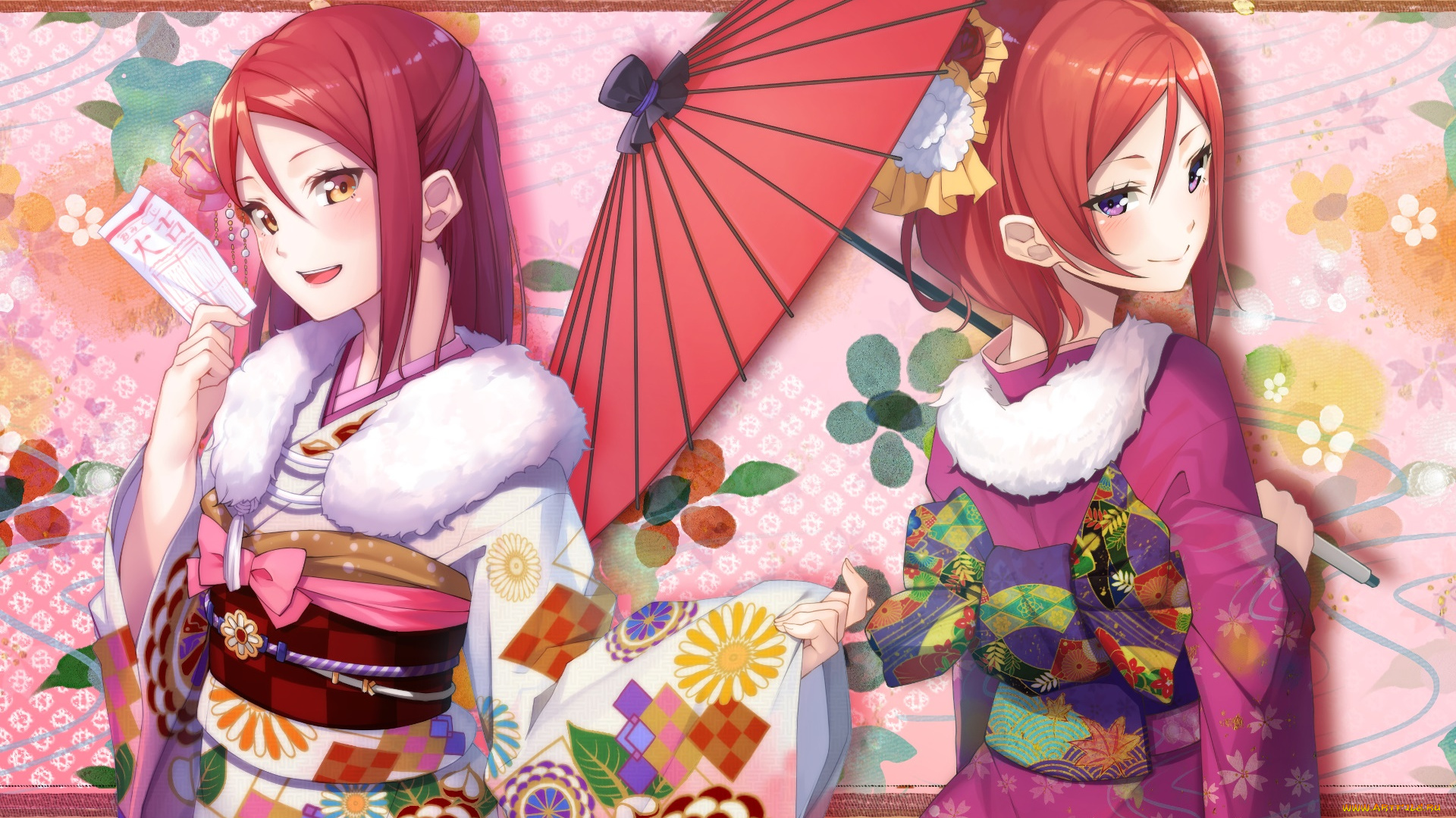 аниме, unknown, , другое, взгляд, фон, девушки