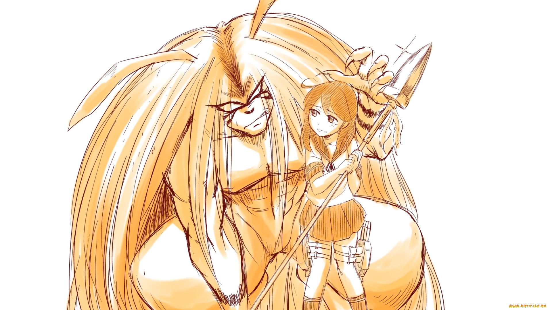 аниме, ushio, to, tora, персонажи