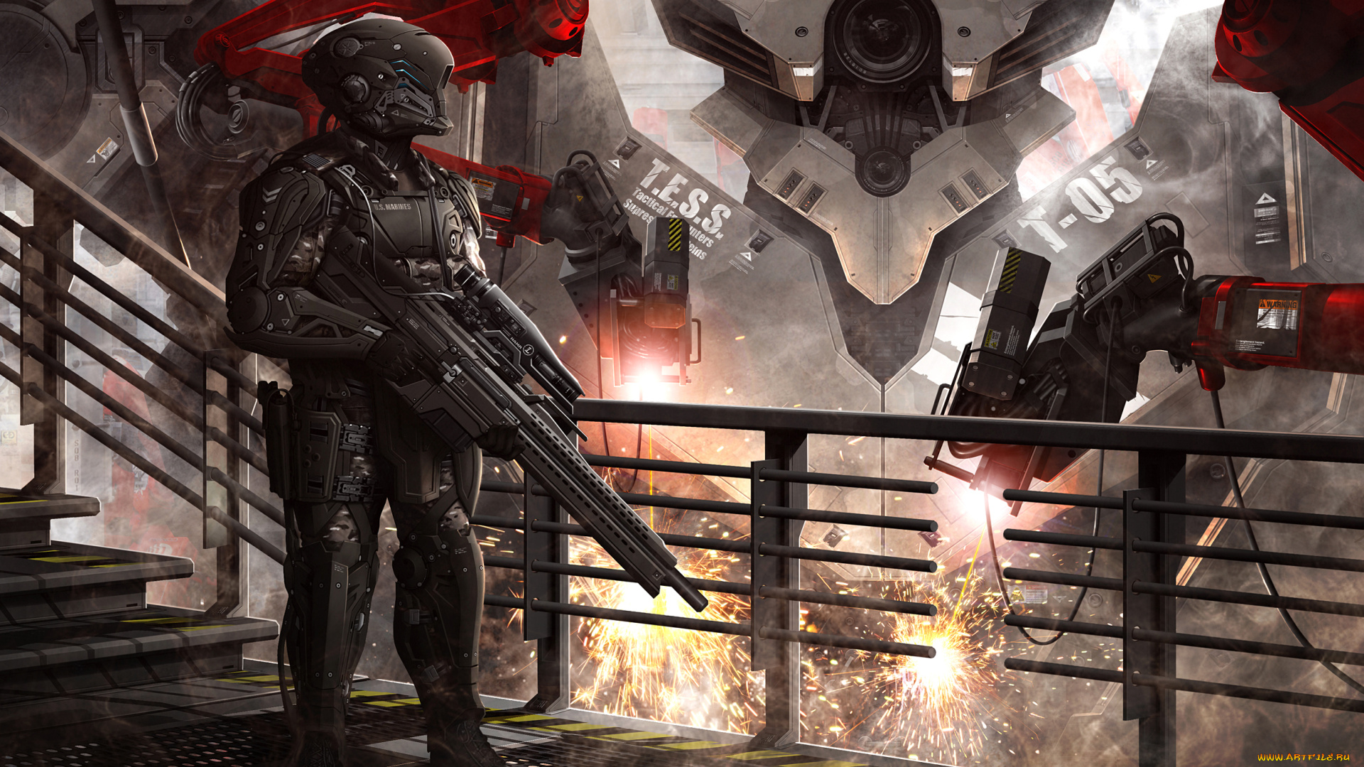 фэнтези, роботы, , киборги, , механизмы, оружие, киборг, солдат, будущее