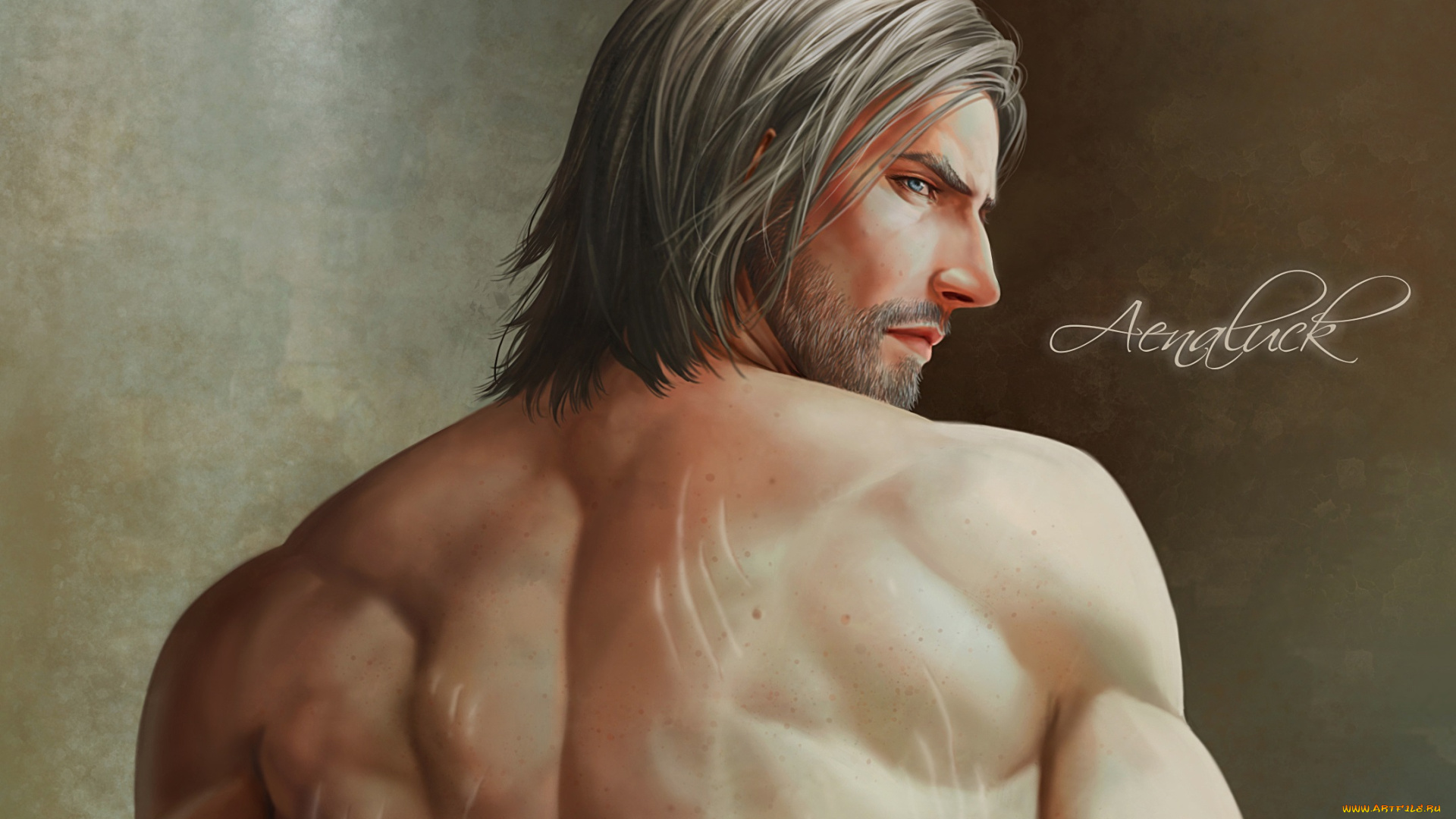 рисованное, люди, мужчина