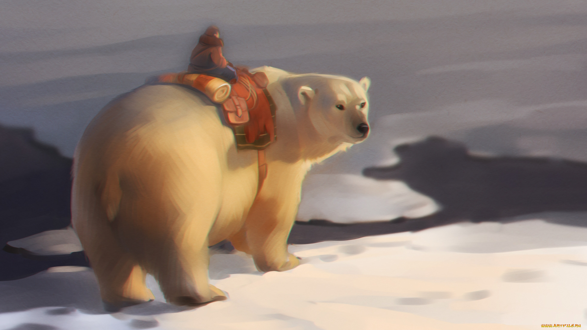 рисованное, животные, , медведи, девочка, медведь