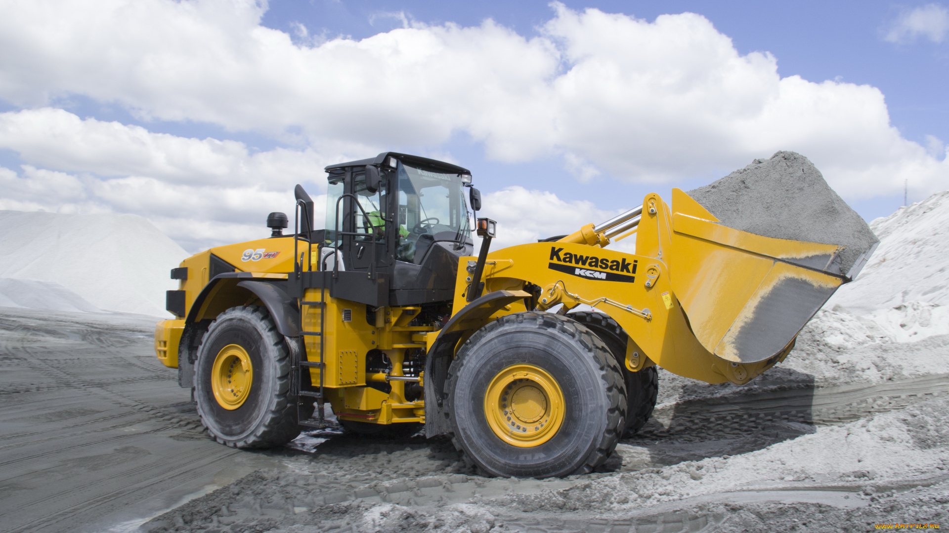 техника, фронтальные, погрузчики, kawasaki