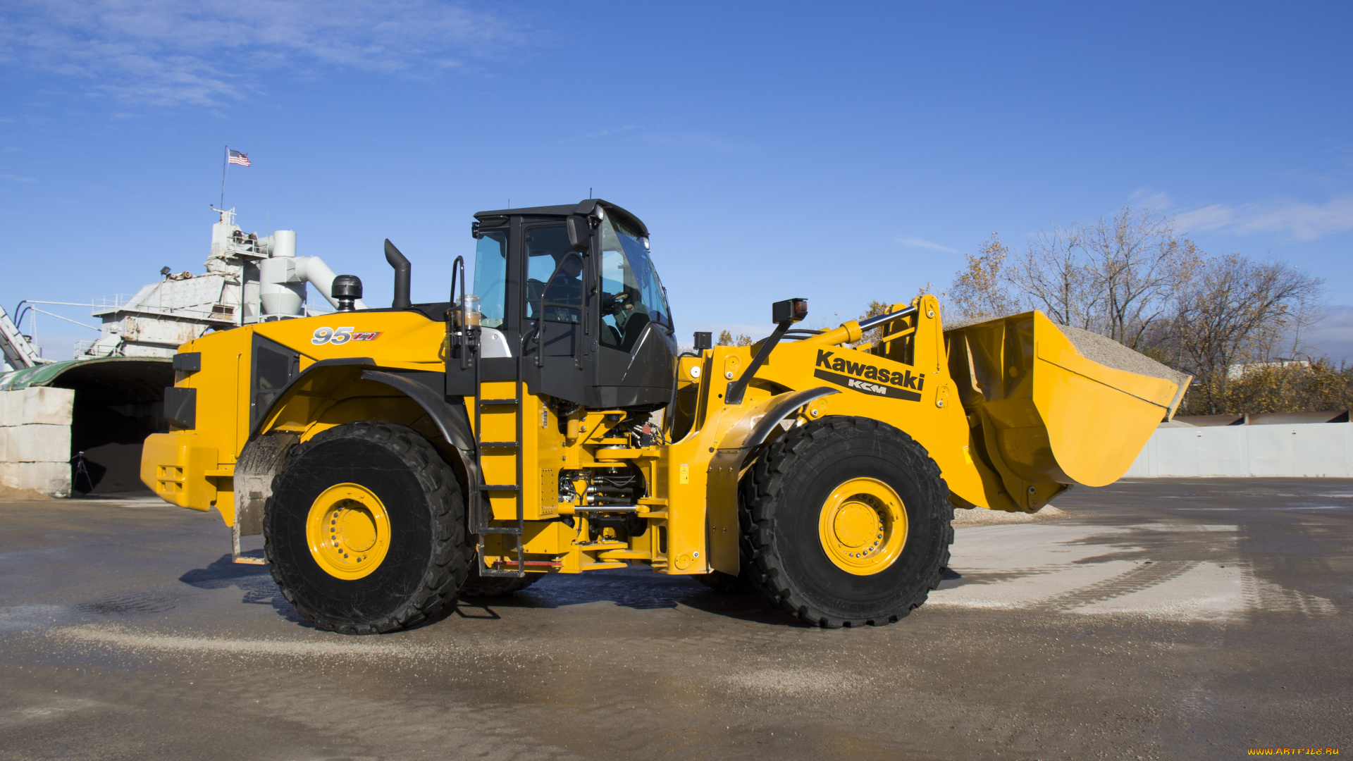 техника, фронтальные, погрузчики, kawasaki