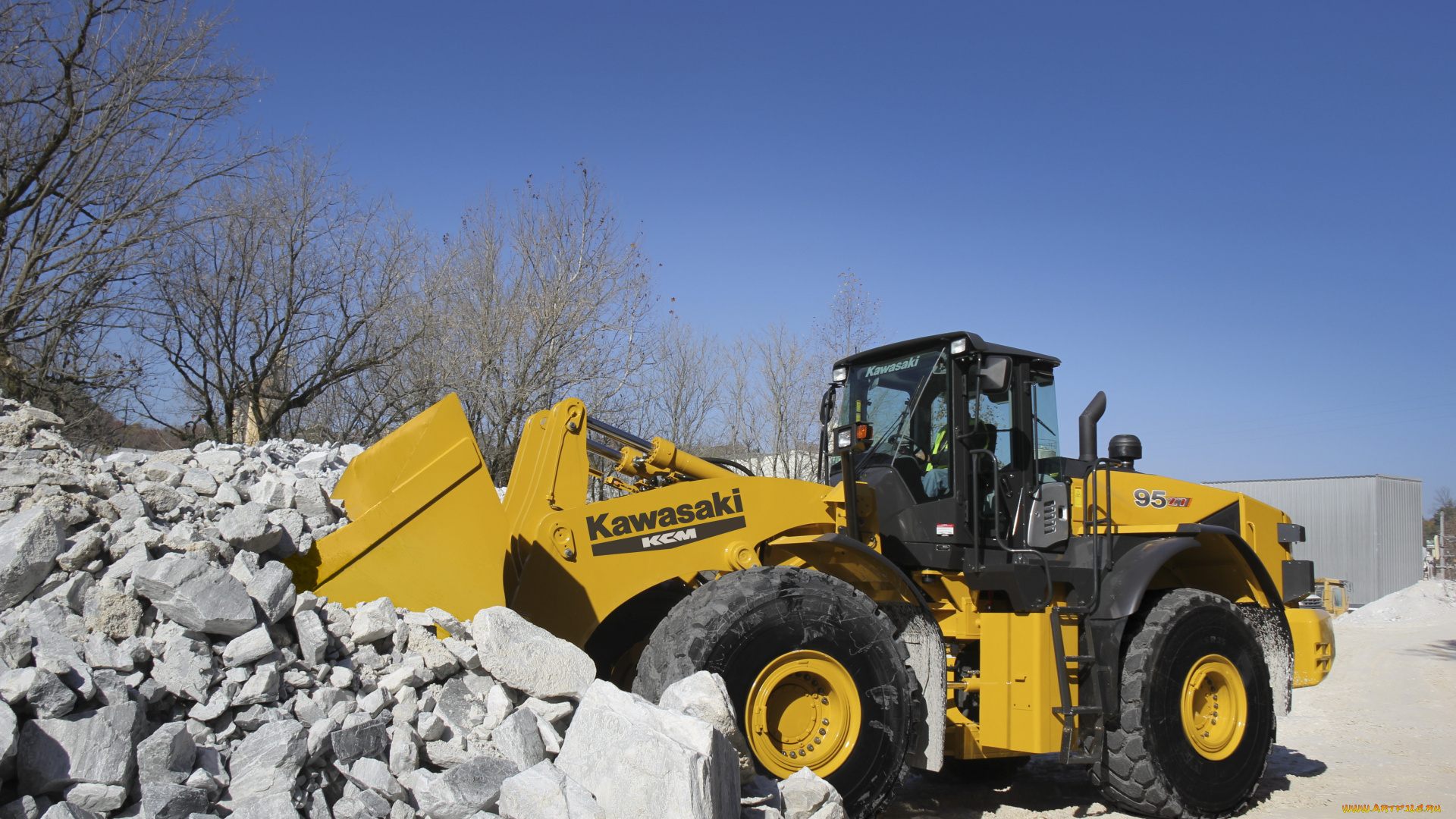 техника, фронтальные, погрузчики, kawasaki