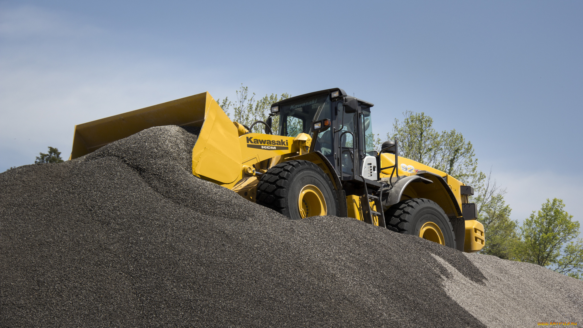 техника, фронтальные, погрузчики, kawasaki