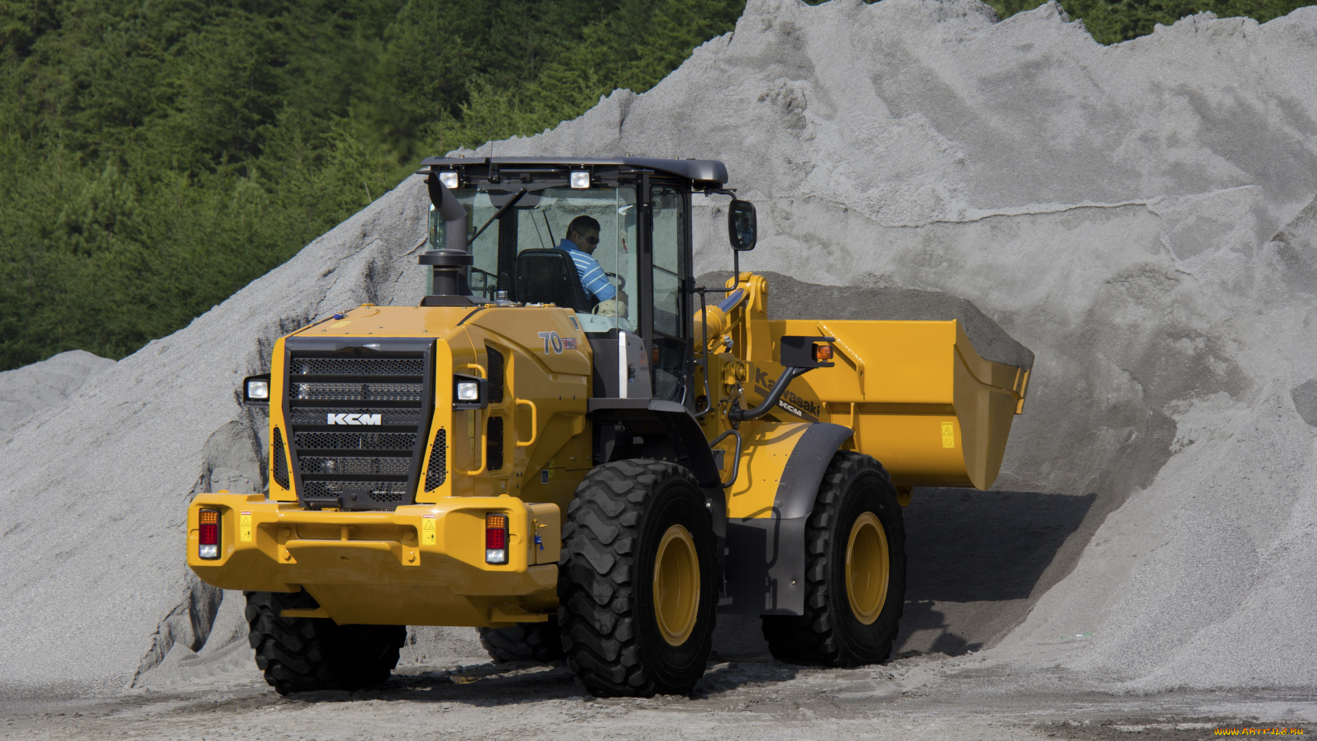 техника, фронтальные, погрузчики, kawasaki