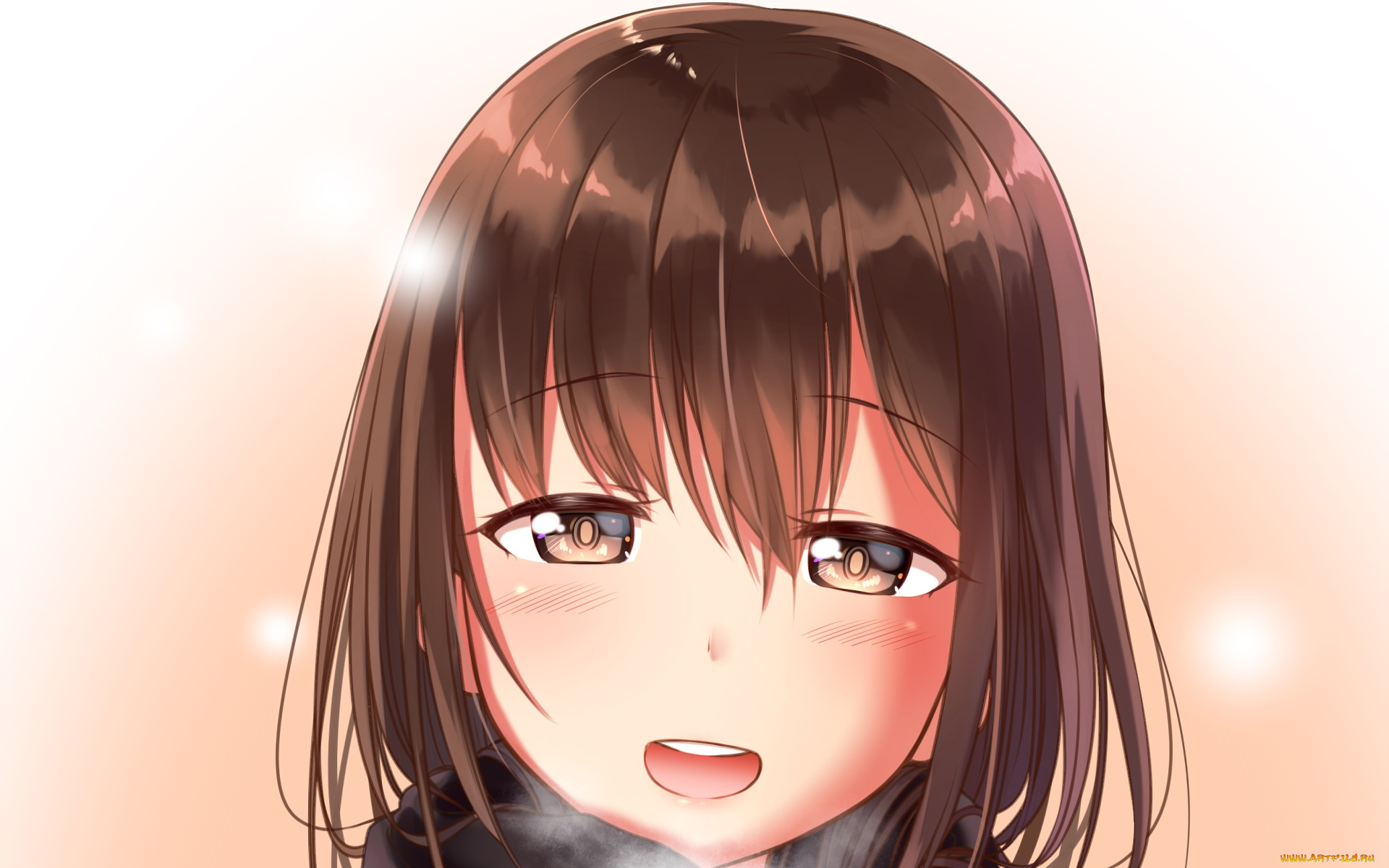 аниме, unknown, , другое, взгляд, девушка, фон