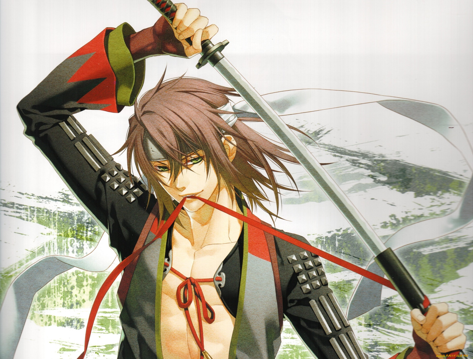 аниме, hakuouki, okita, souji