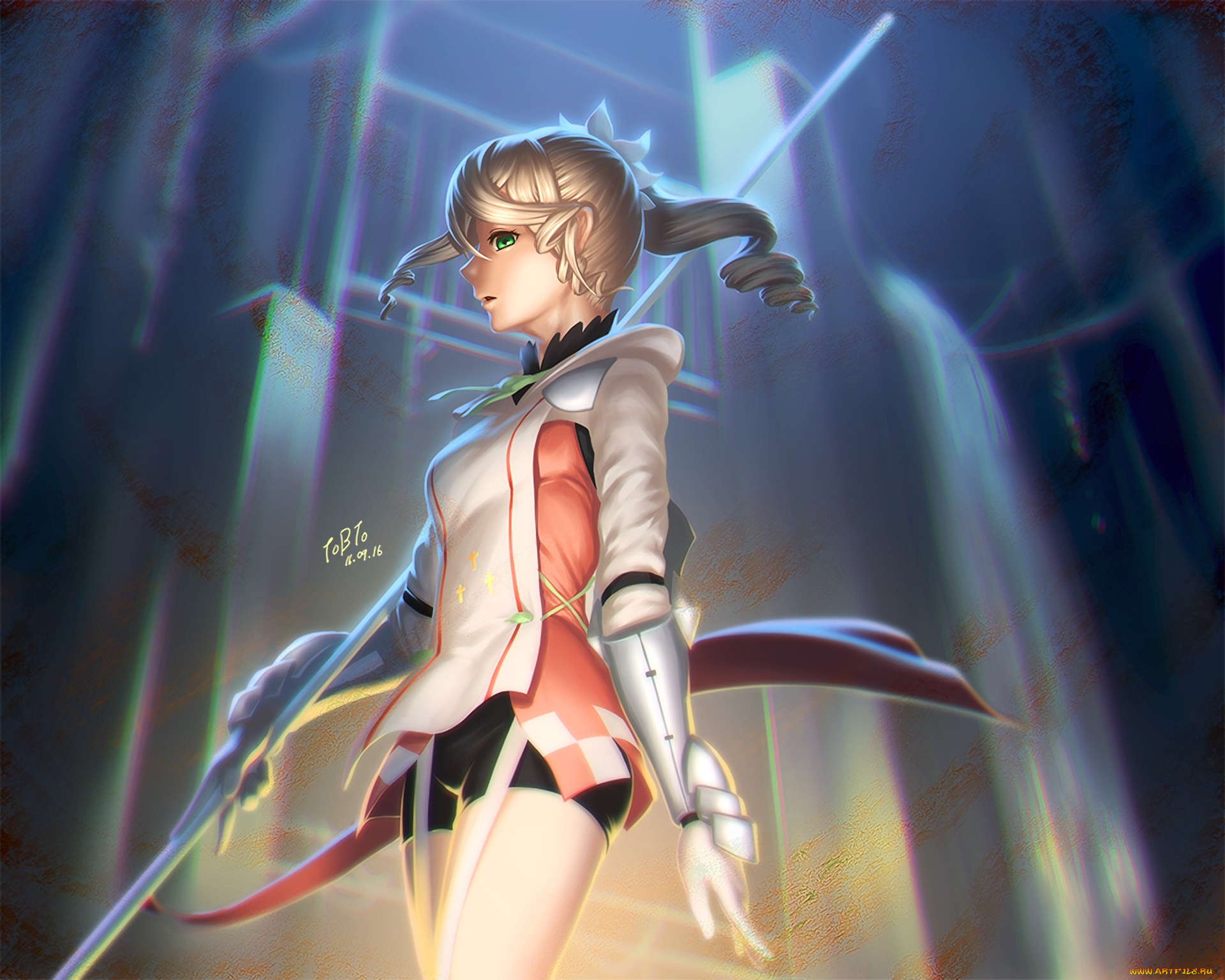 аниме, tales, of, zestiria, фон, взгляд, девушка