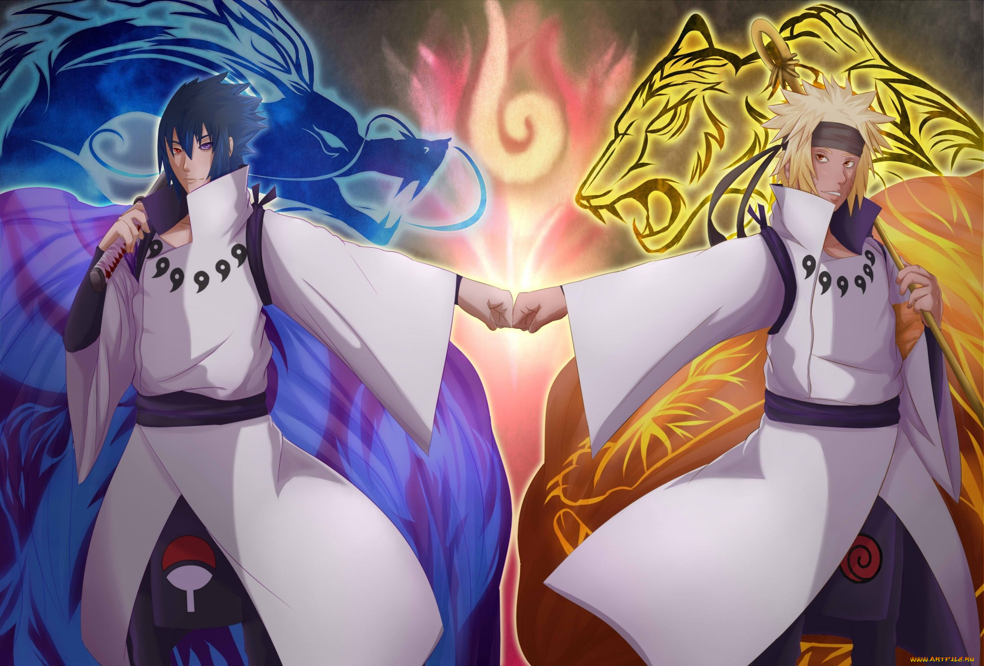 аниме, naruto, sasuke