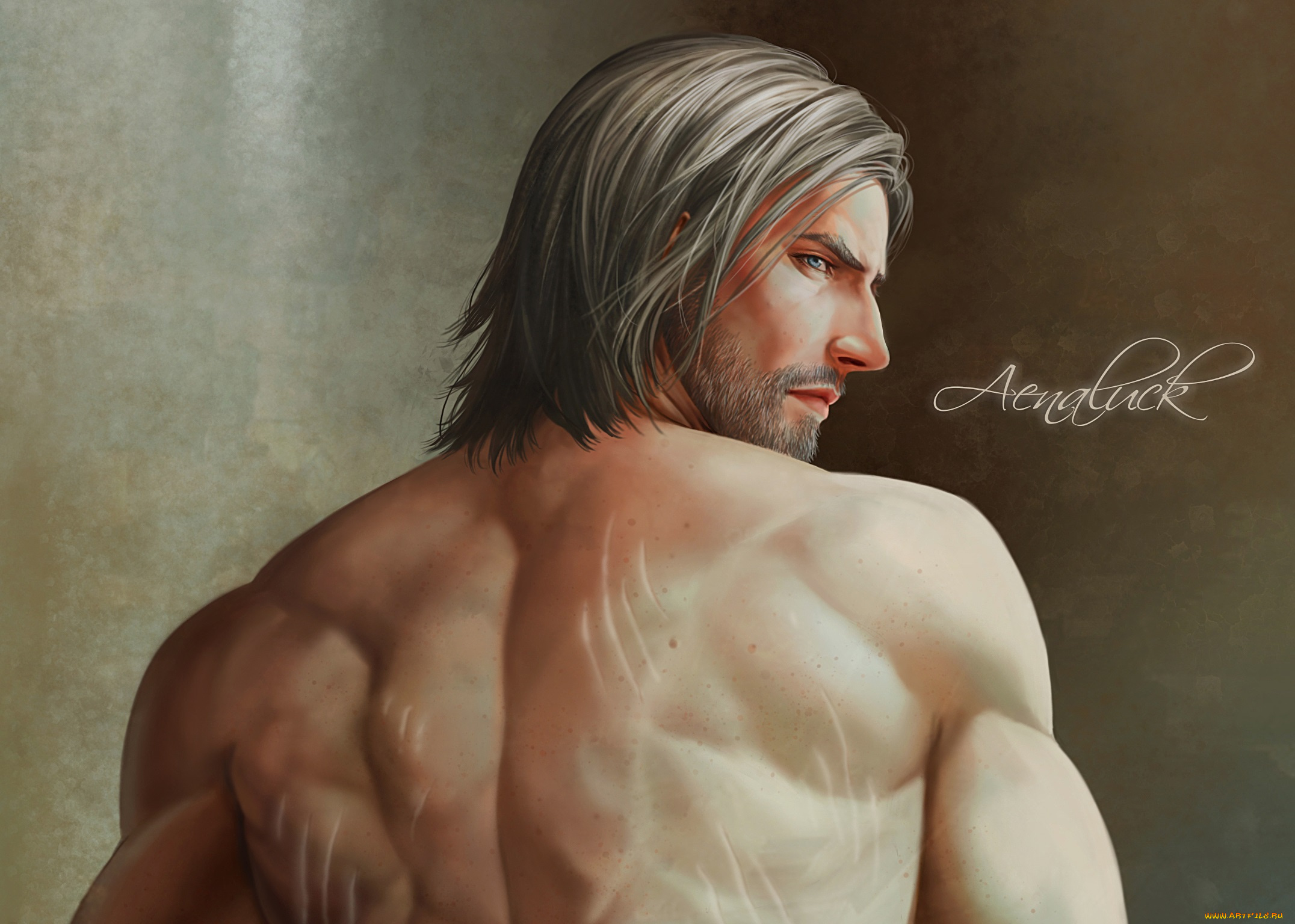 рисованное, люди, мужчина