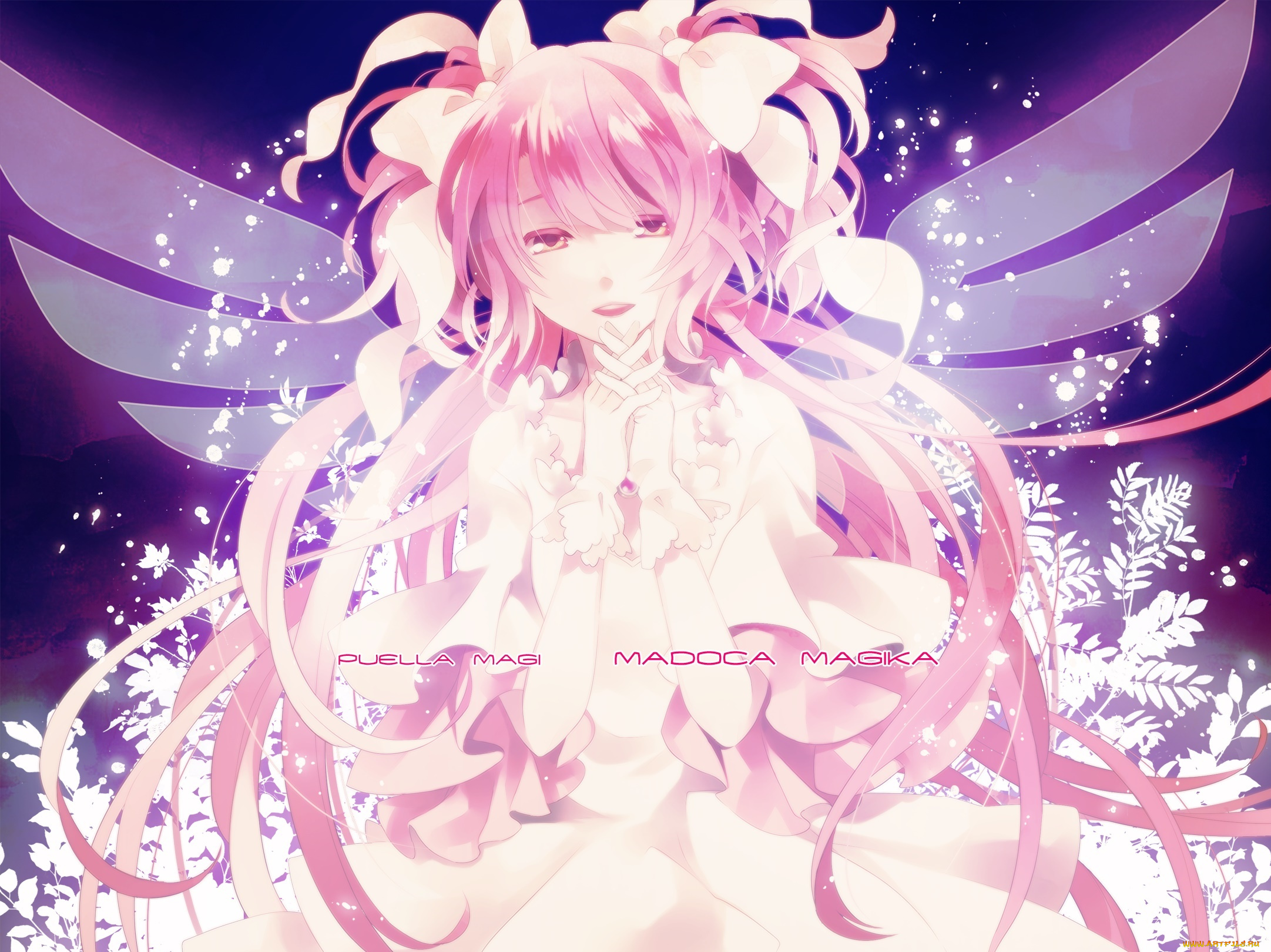 аниме, mahou, shoujo, madoka, magika, фон, взгляд, девушка