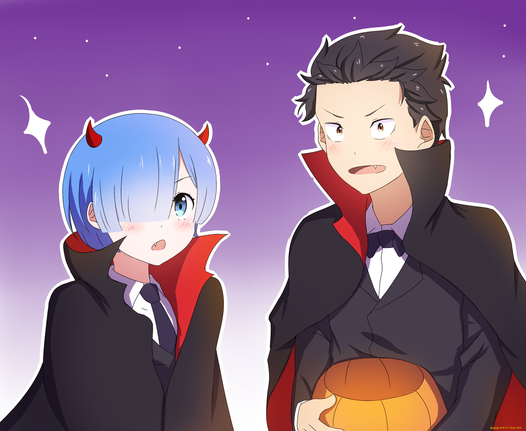 аниме, re, , zero, kara, hajimeru, isekai, seikatsu, субару, рем