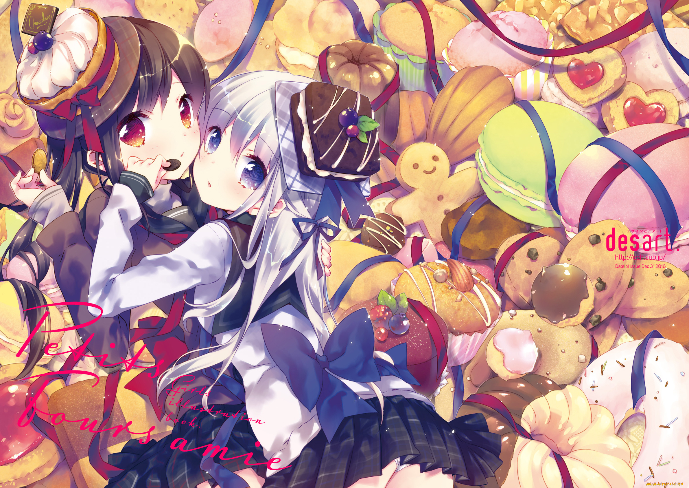 аниме, unknown, , другое, ech, девушки, сладости