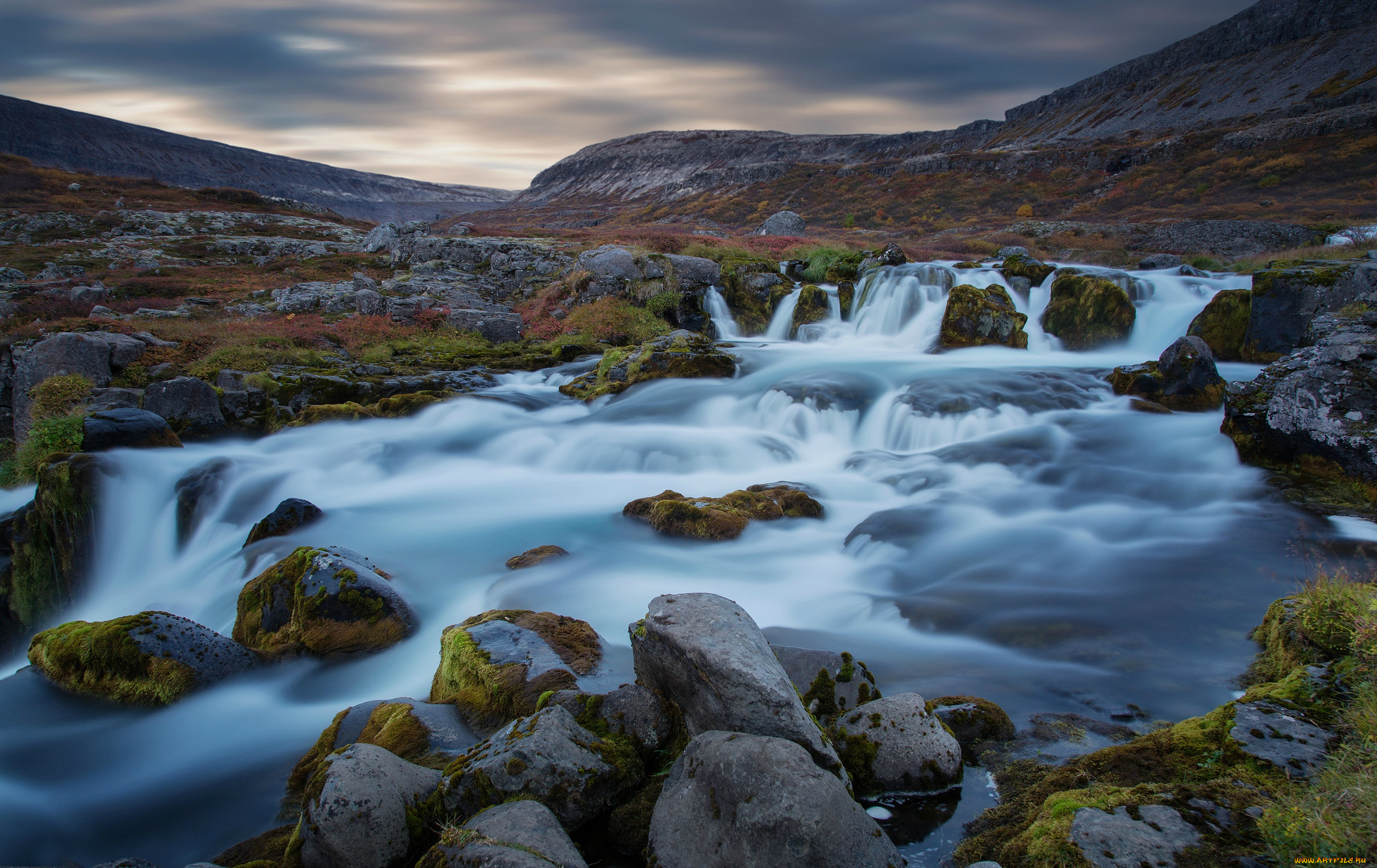 природа, реки, озера, камни, поток