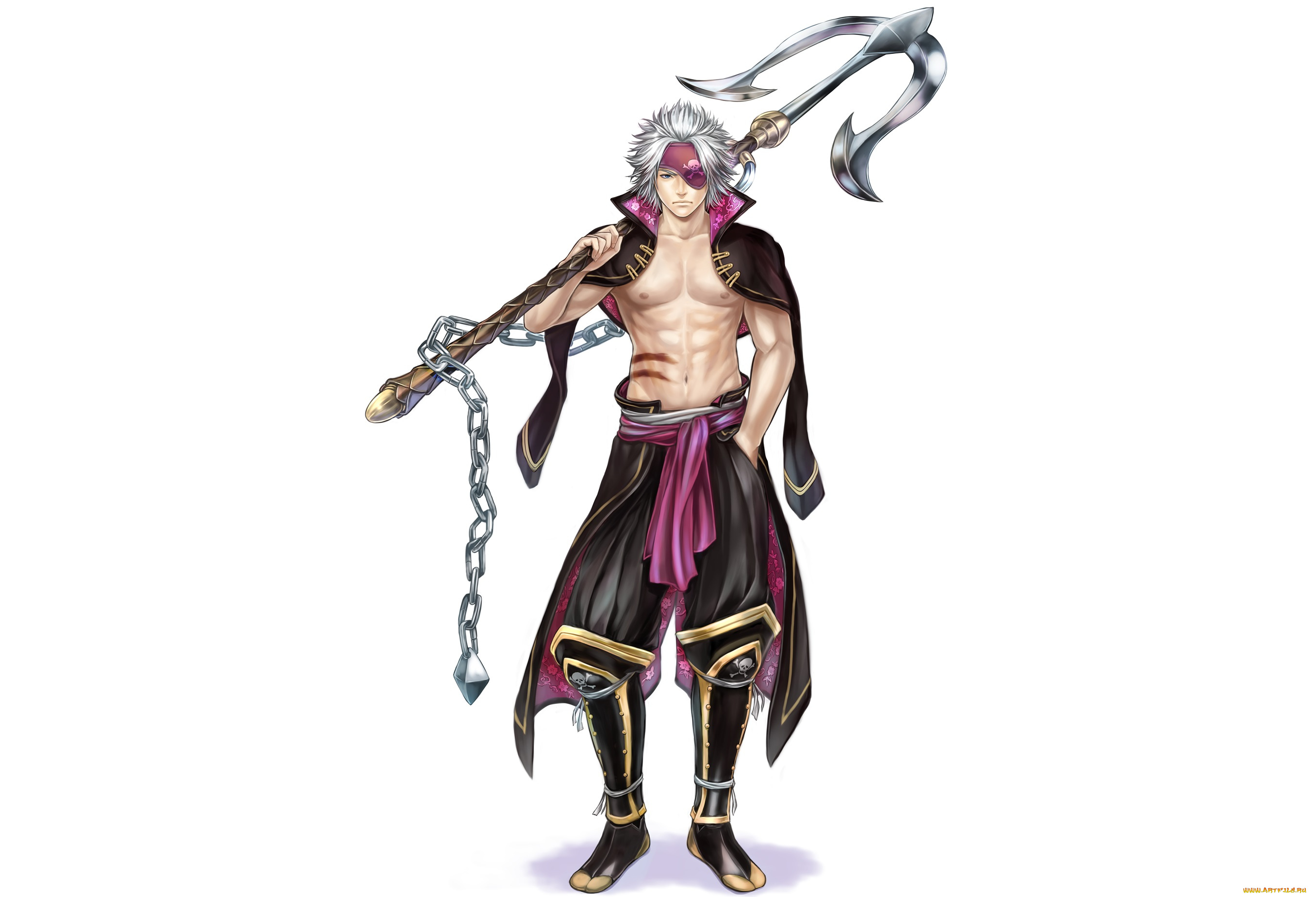 аниме, sengoku, basara, motochika