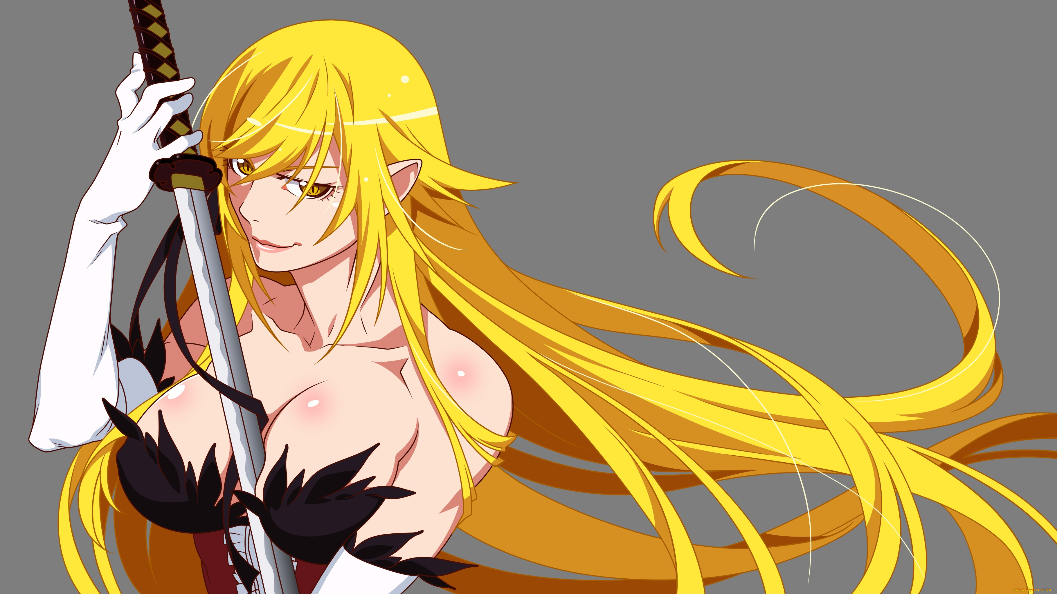 аниме, bakemonogatari, oshino, shinobu
